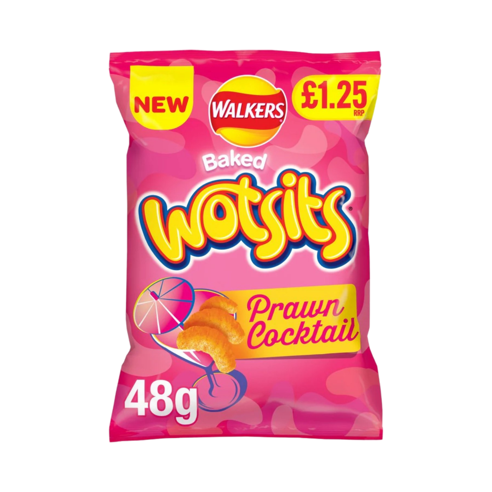 WALKERS WOTSITS PRAWN COCKTAIL FLAVOUR 48g PACKET