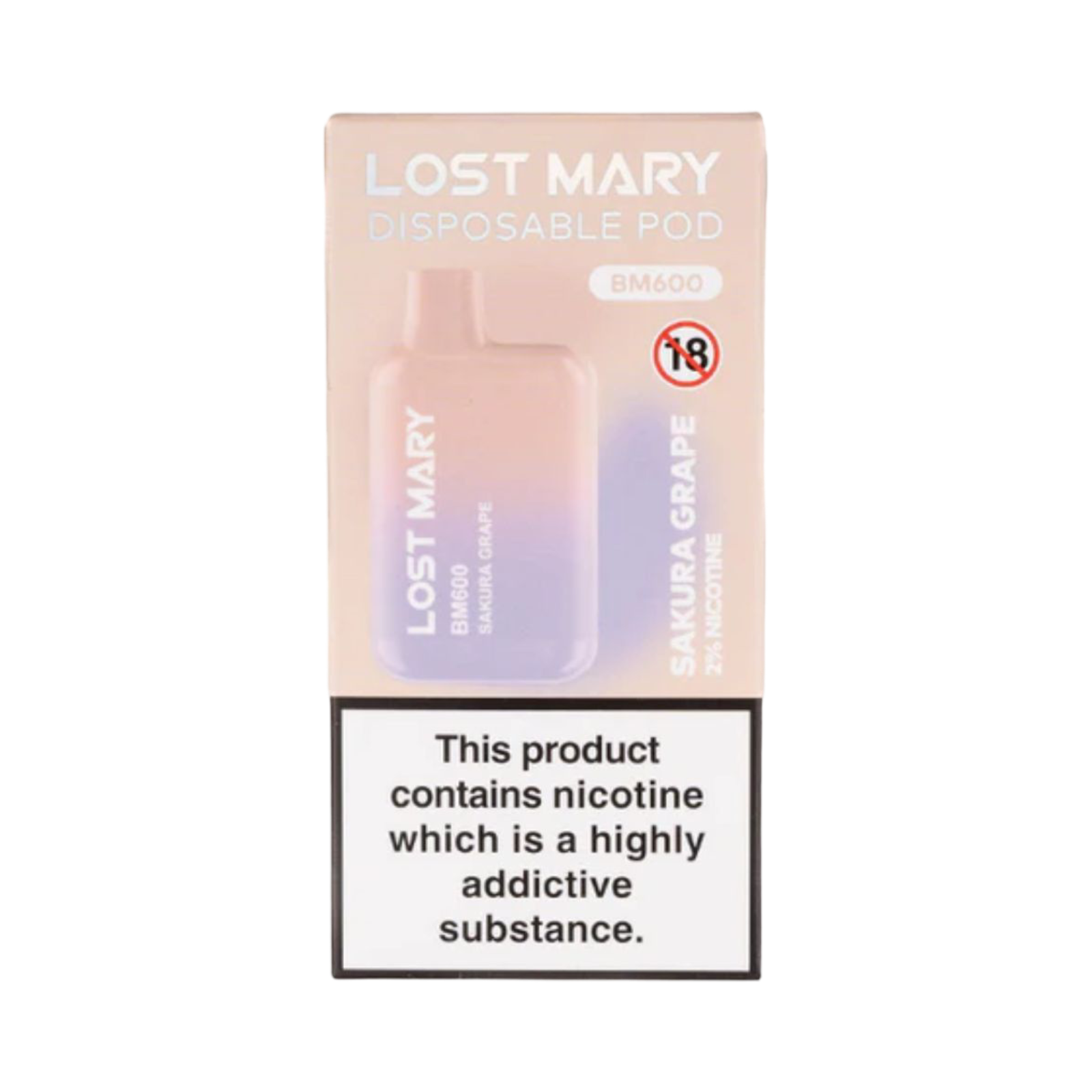 LOST MARY BM600 SAKURA GRAPE DISPOSABLE VAPE