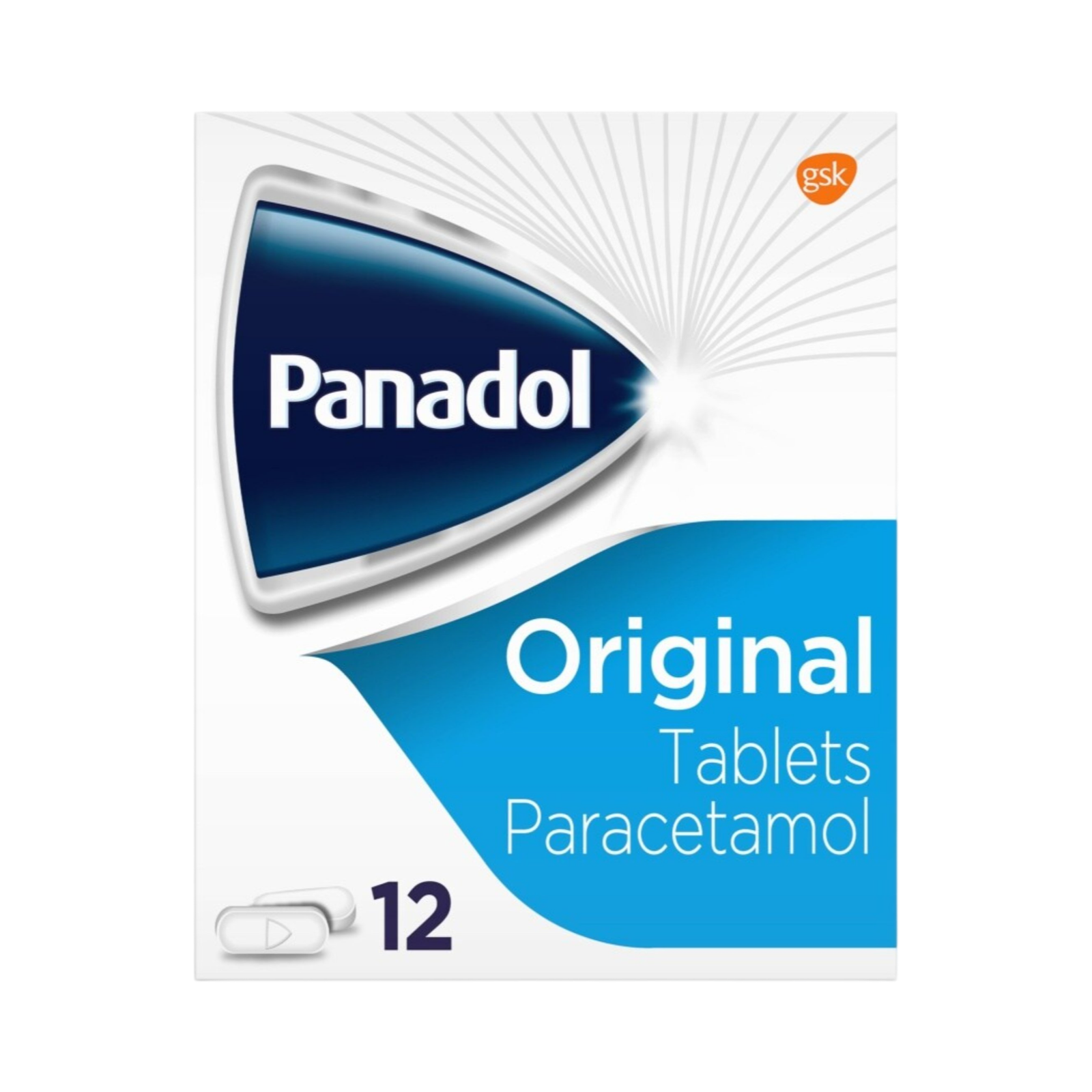 PANADOL ORIGINAL TABLETS PARACETAMOL 12 PACK