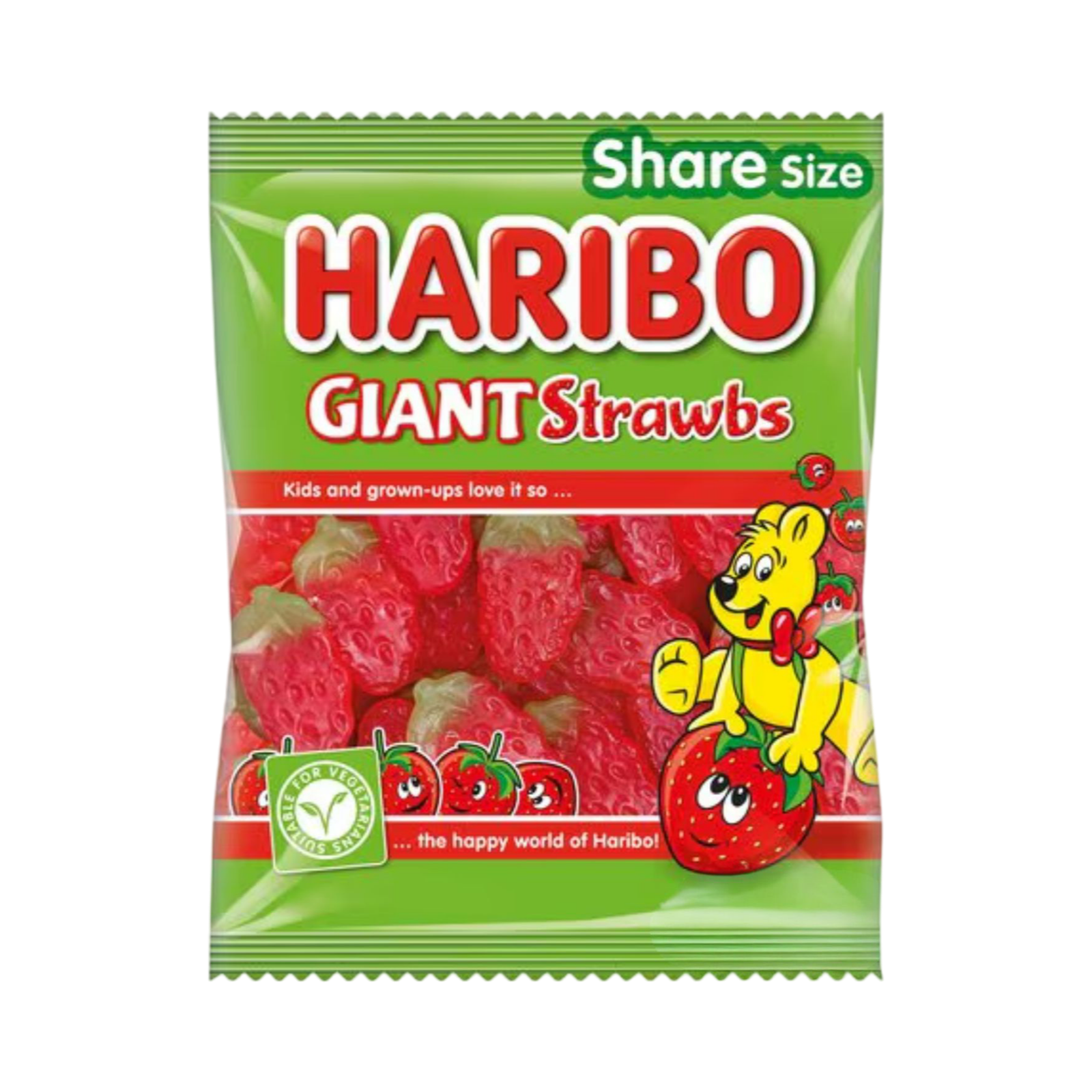 HARIBO GIANT STRAWBERRIES 140g PACKET