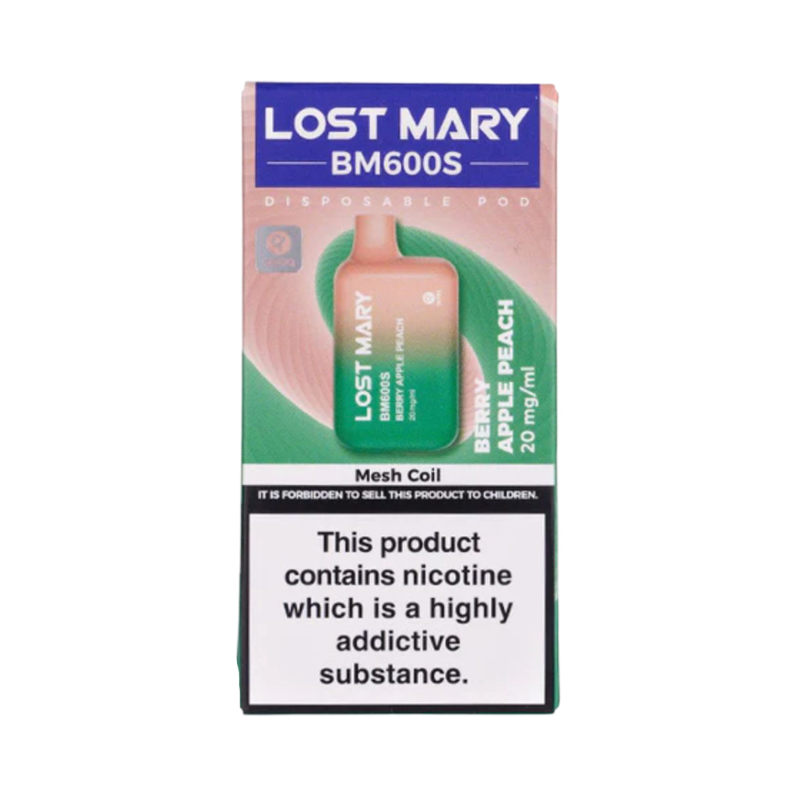 LOST MARY BM600 BERRY APPLE PEACH DISPOSABLE VAPE