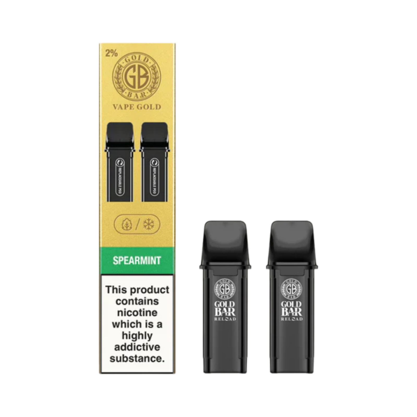 GOLD BAR RELOAD SPEARMINT FLAVOUR PODS