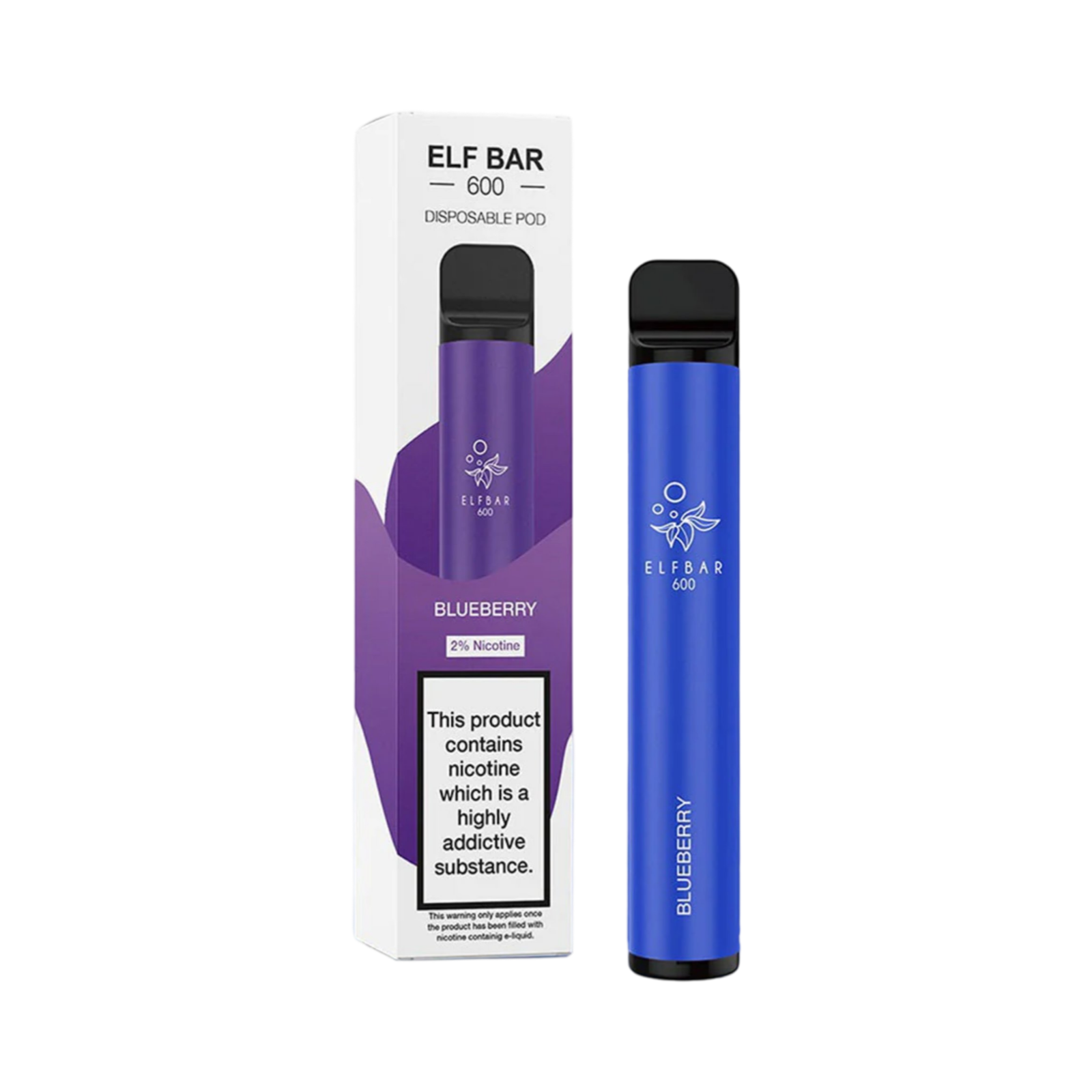 ELF BAR 600 BLUEBERRY FLAVOUR DISPOSABLE VAPE