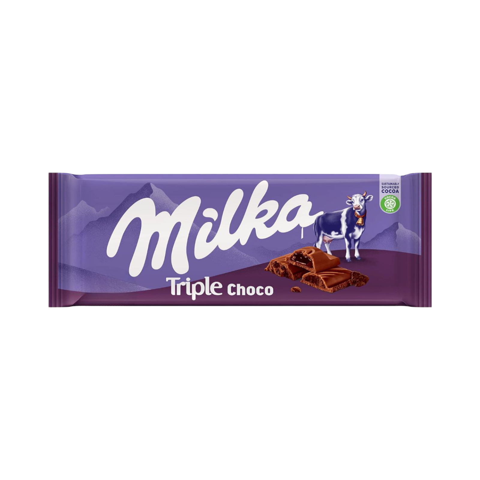 MILKA TRIPLE CHOCO CHOCOLATE BAR 90g