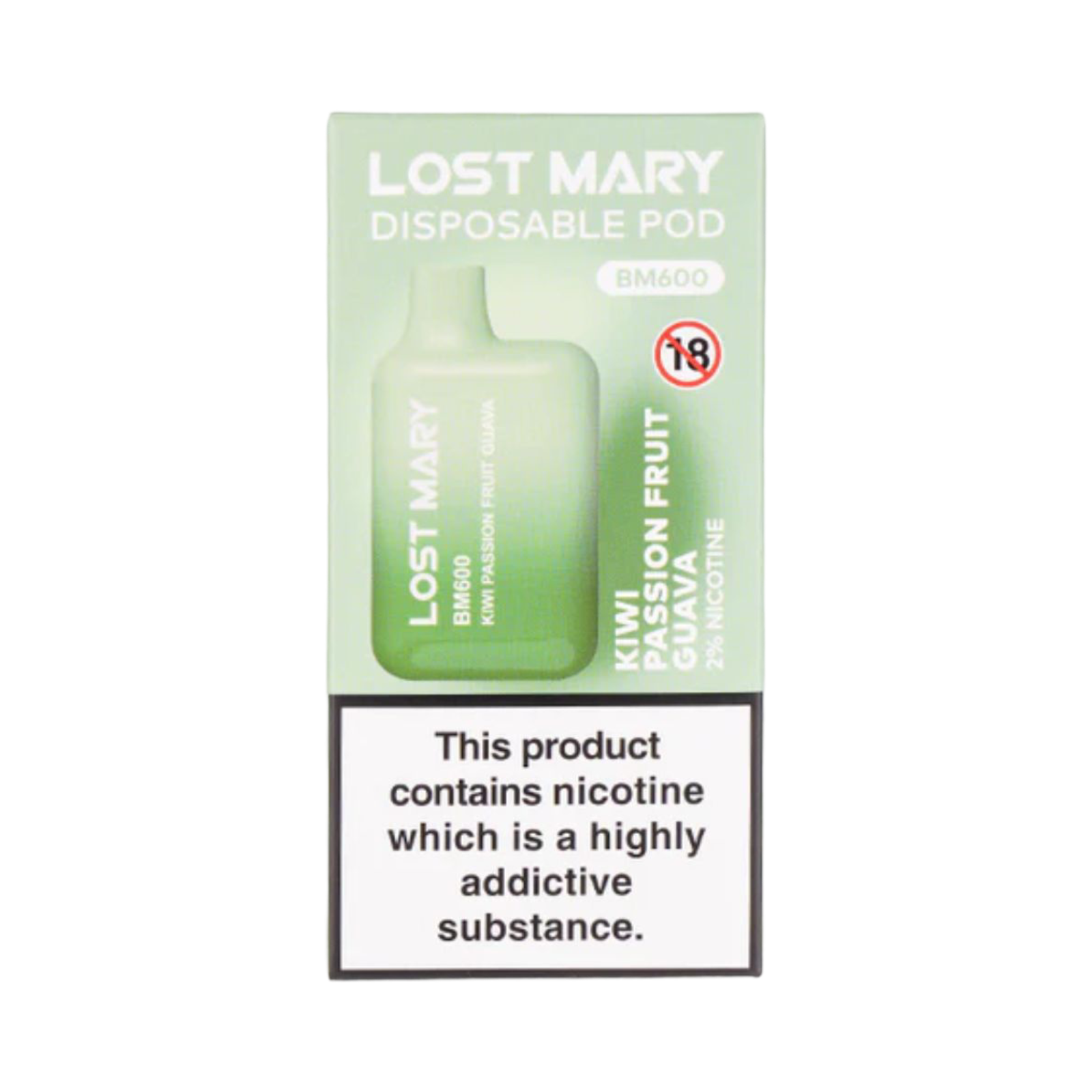 LOST MARY BM600 KIWI PASSION FRUIT GUAVA DISPOSABLE VAPE