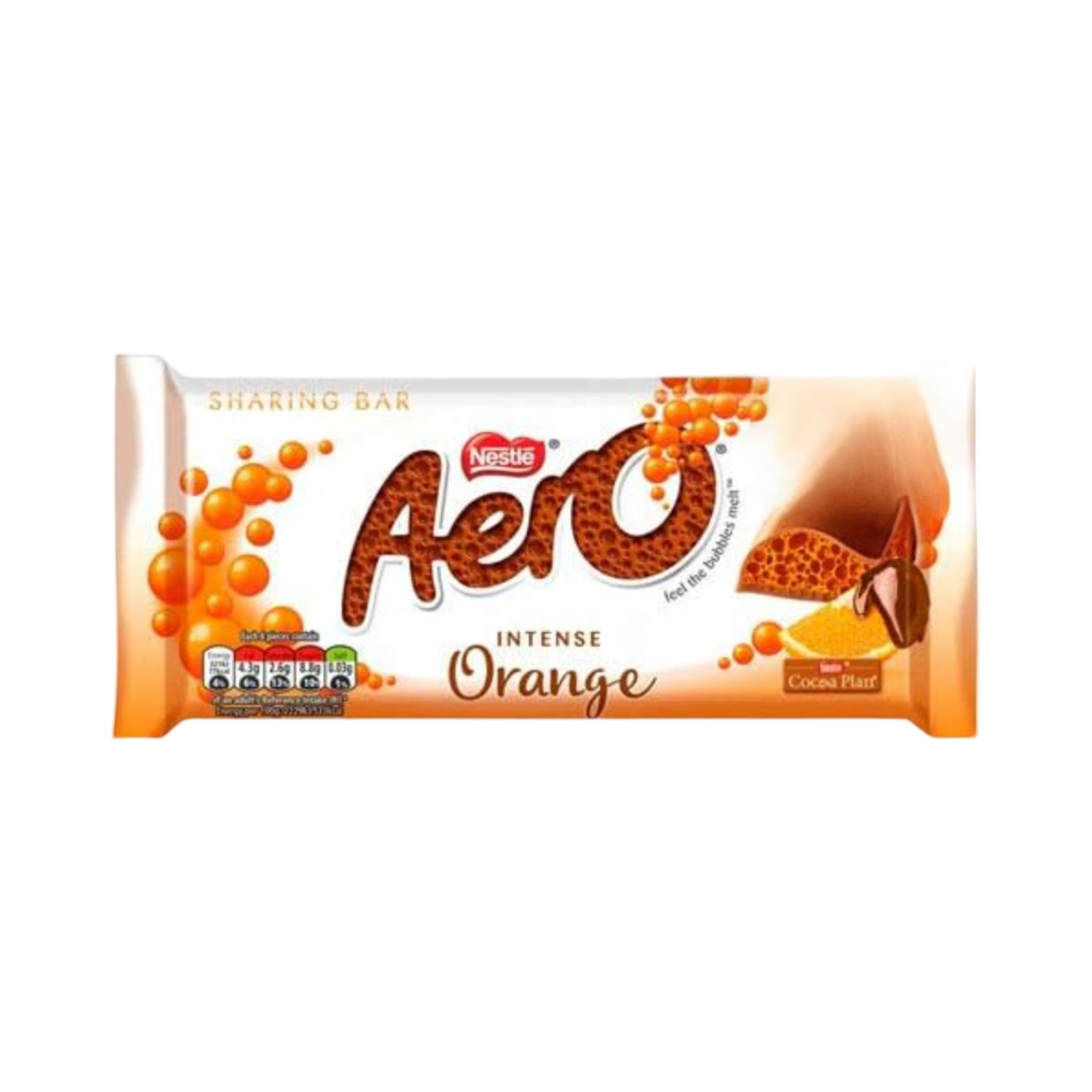 NESTLE AERO ORANGE BUBBLE CHOCOLATE BAR 90g