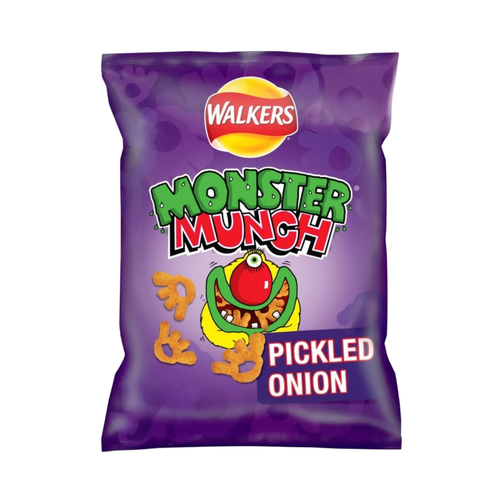 WALKERS MONSTER MUNCH PICKLED ONION SNACKS 72g PACKET