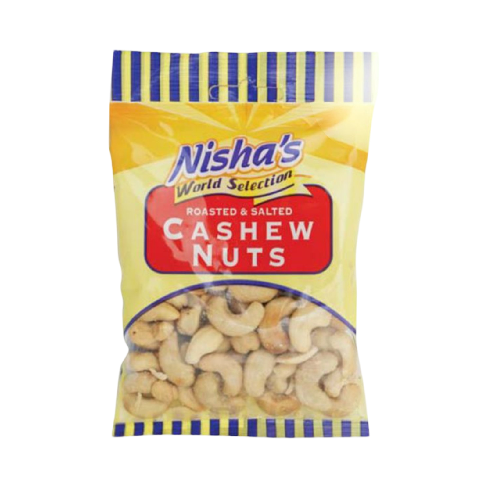 NISHA'S ROASTED & SALTED CASHEW NUTS 60g PACKET