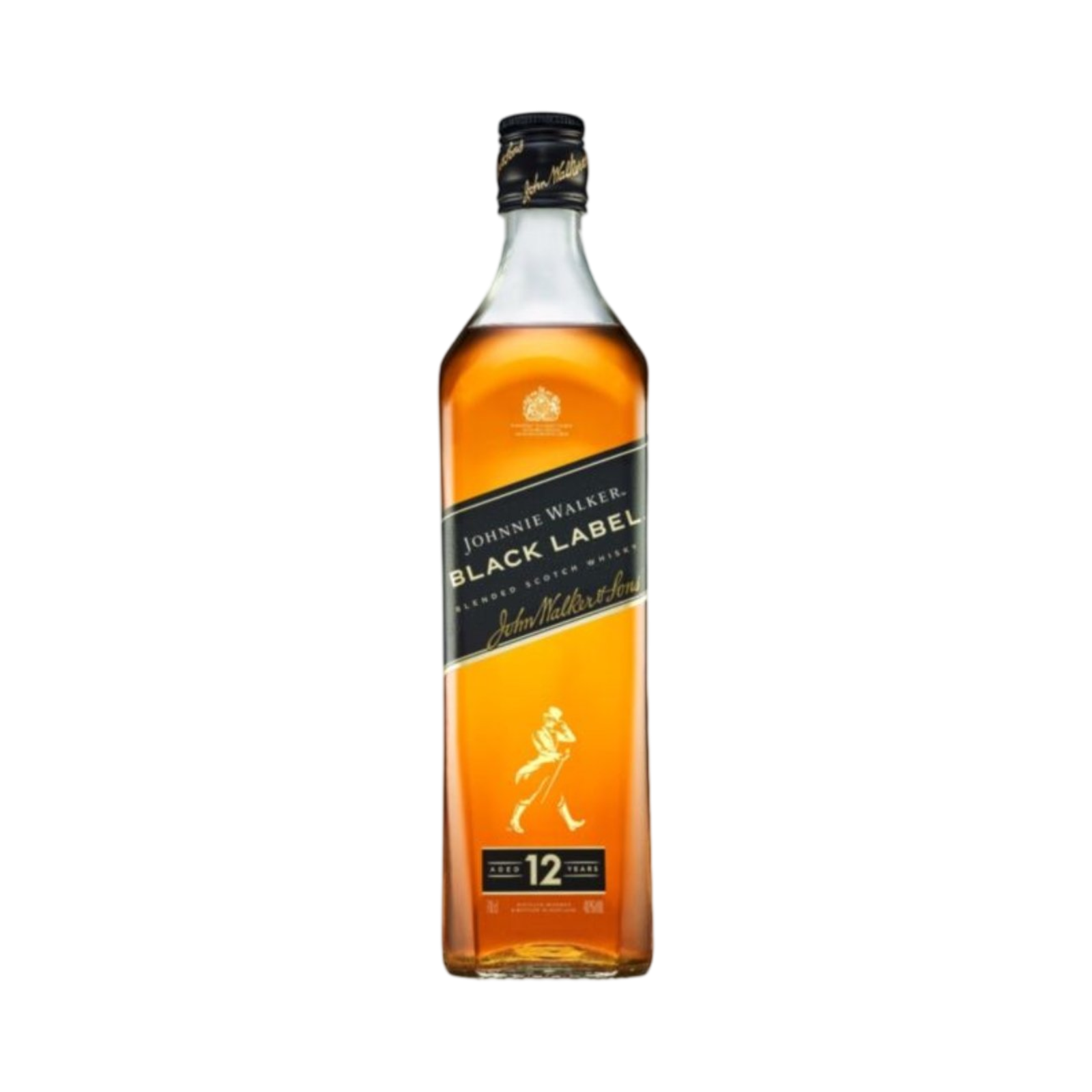 JOHNNIE WALKER BLACK LABEL WHISKY 70cl BOTTLE