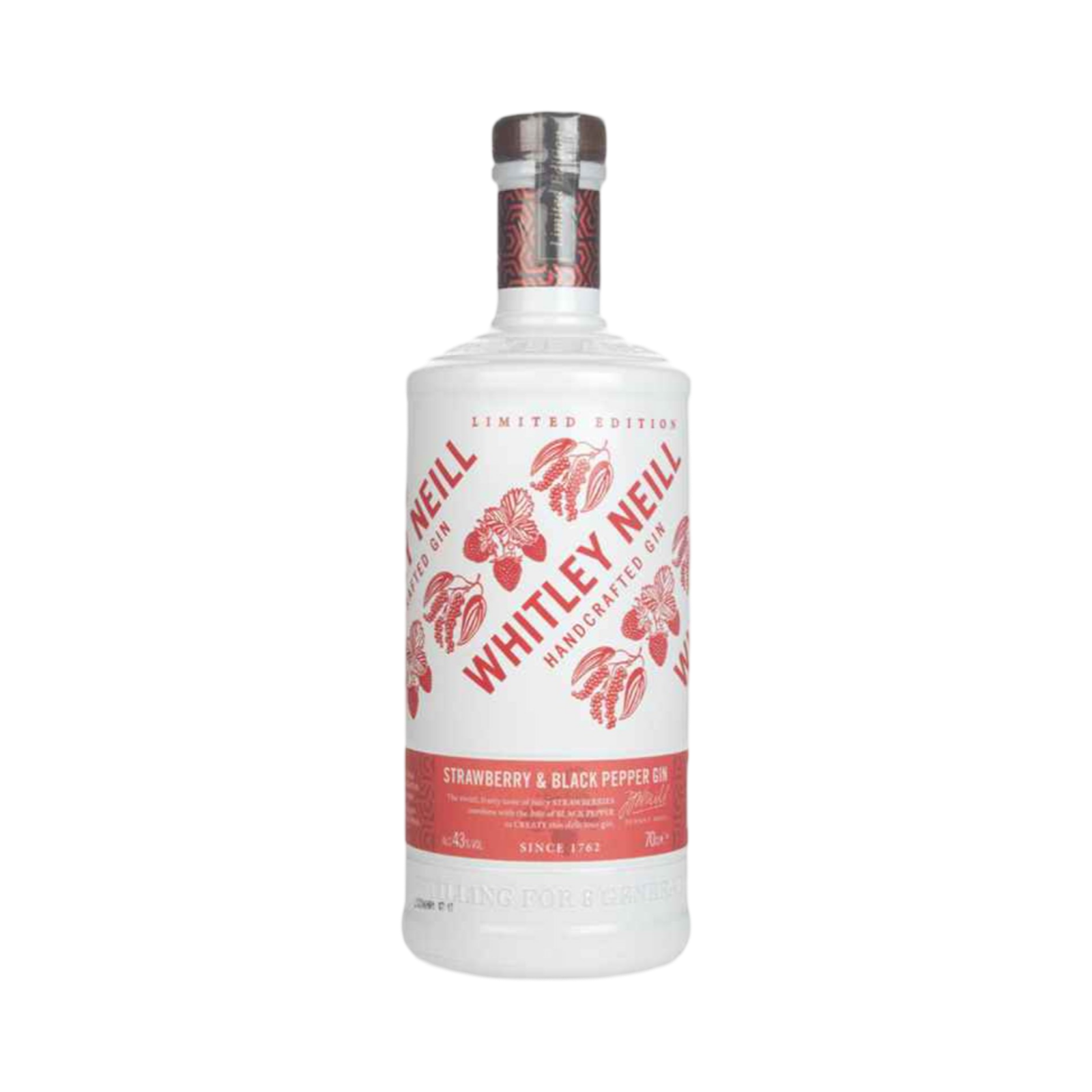 WHITLEY NEILL STRAWBERRY & BLACK PEPPER GIN 70cl BOTTLE