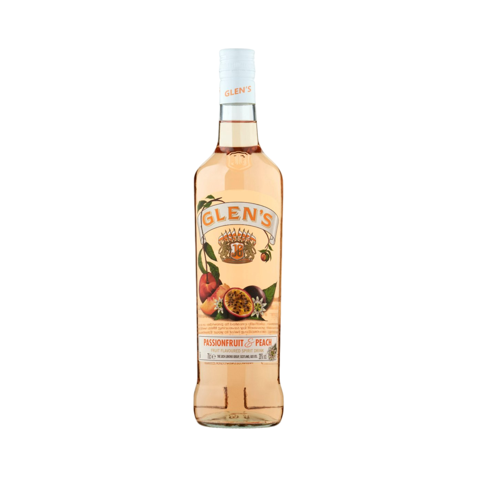 GLEN'S PASSION FRUIT & PEACH FRUIT FLAVOURED SPIRIT 70cl BOTTLE