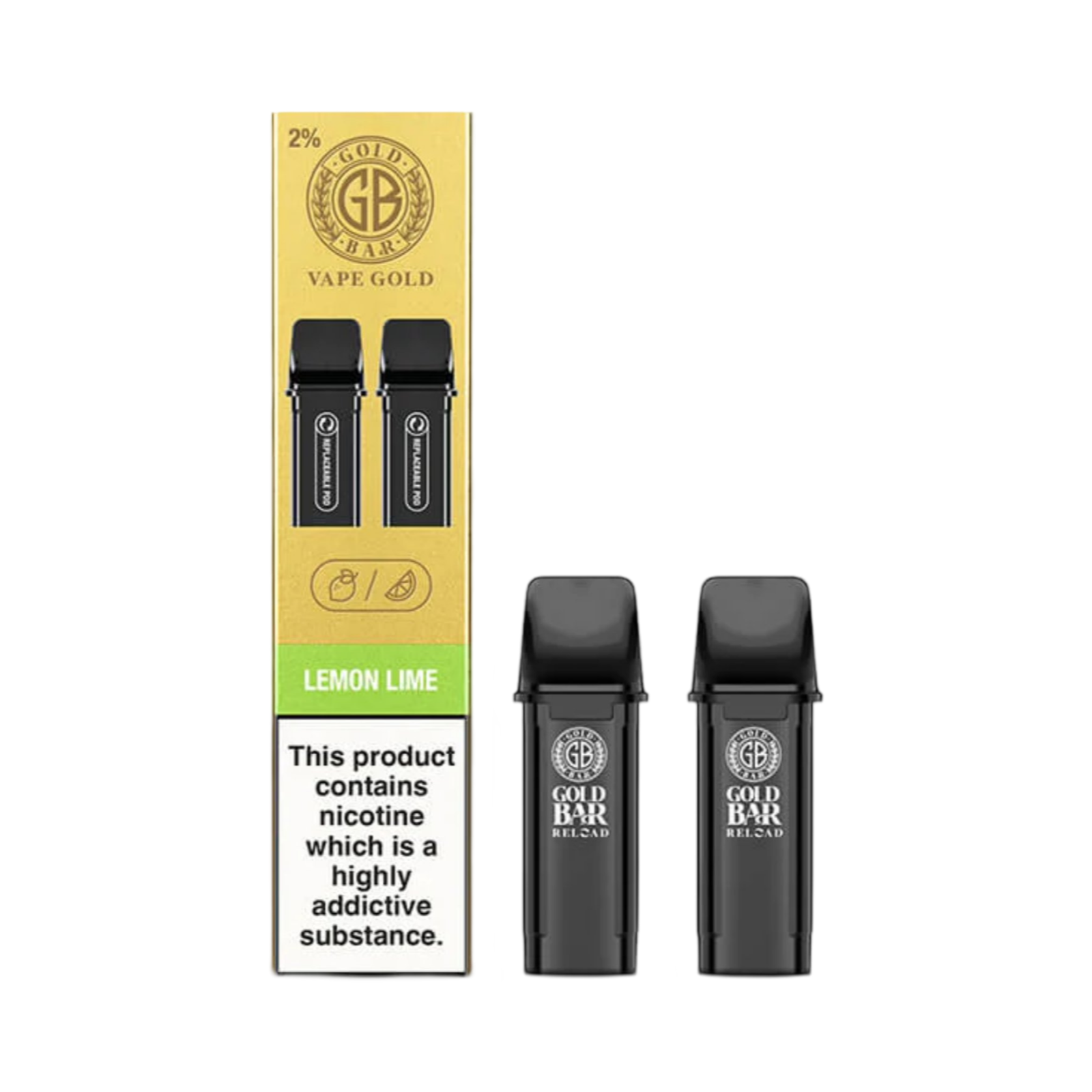 GOLD BAR RELOAD LEMON LIME FLAVOUR PODS