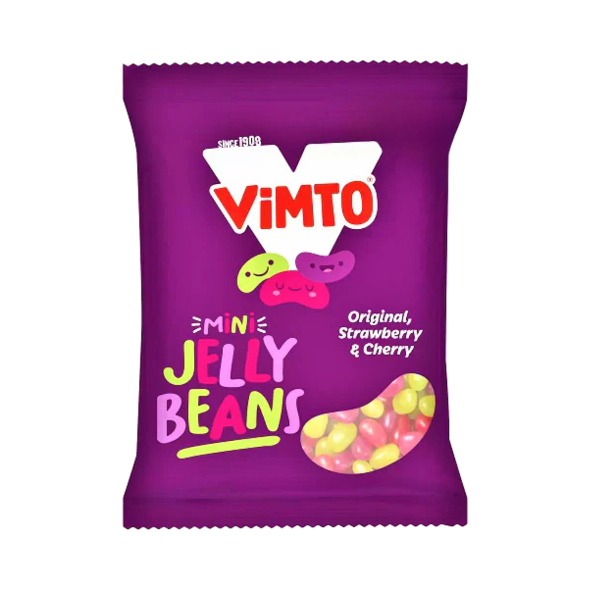 VIMTO MINI JELLY BEANS STRAWBERRY & CHERRY 110g