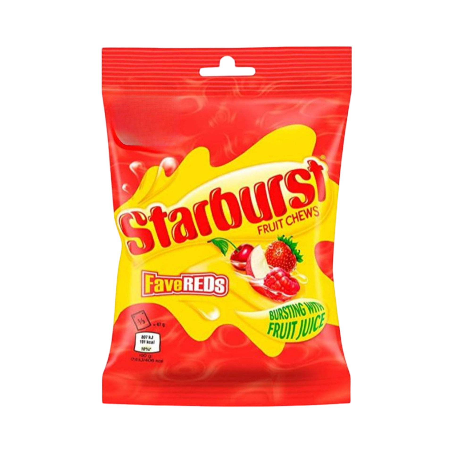 STARBURST FAVE REDS FRUIT CHEWS 127g