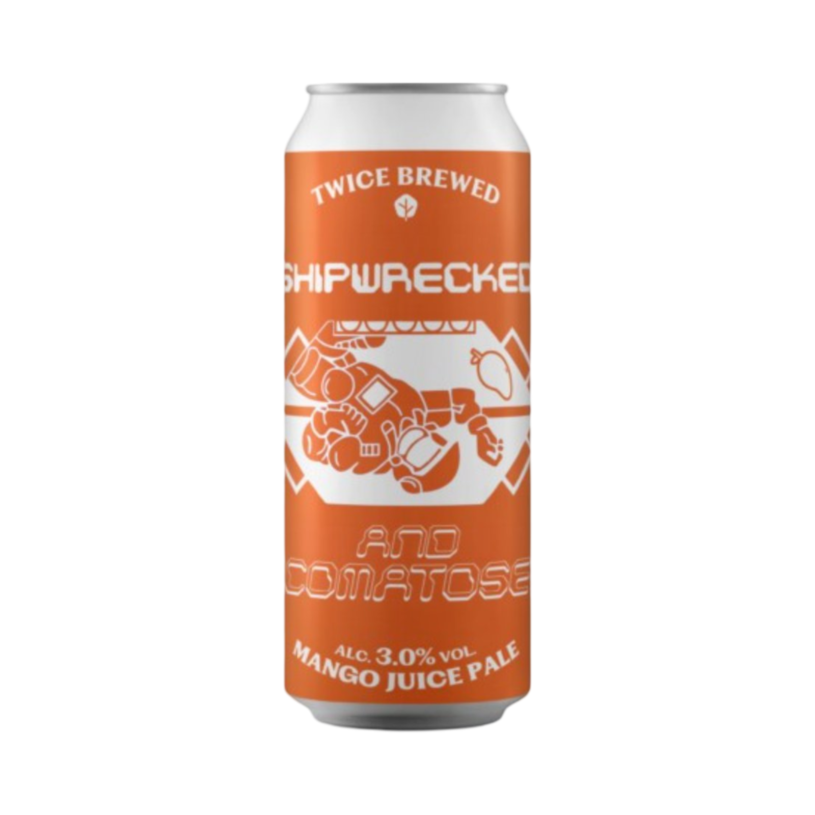 TWICE BREWED SHIPWRECKED AND COMATOSE MANGO JUICE PALE 440ml CAN