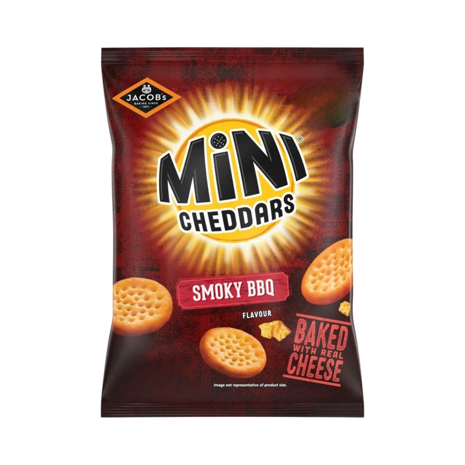 JACOB'S MINI CHEDDARS SMOKY BBQ 90g PACKED