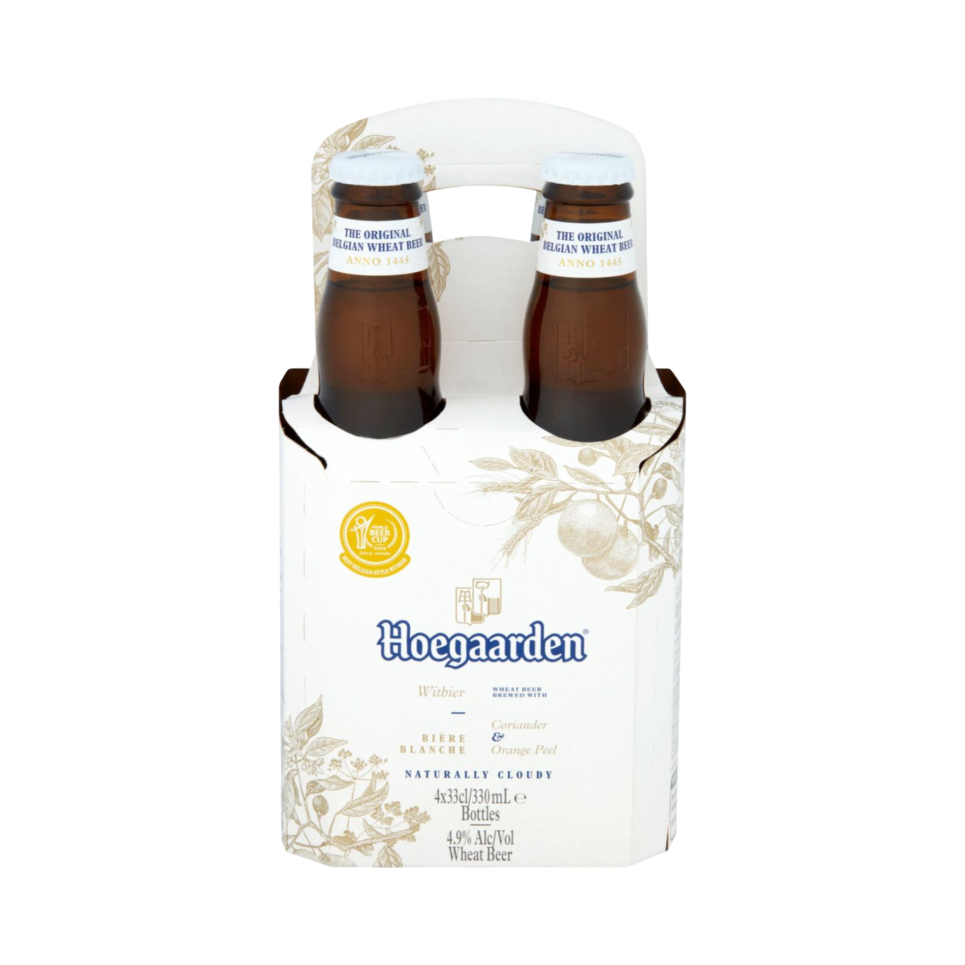 HOEGAARDEN WHEAT BEER 4x330ml BOTTLES