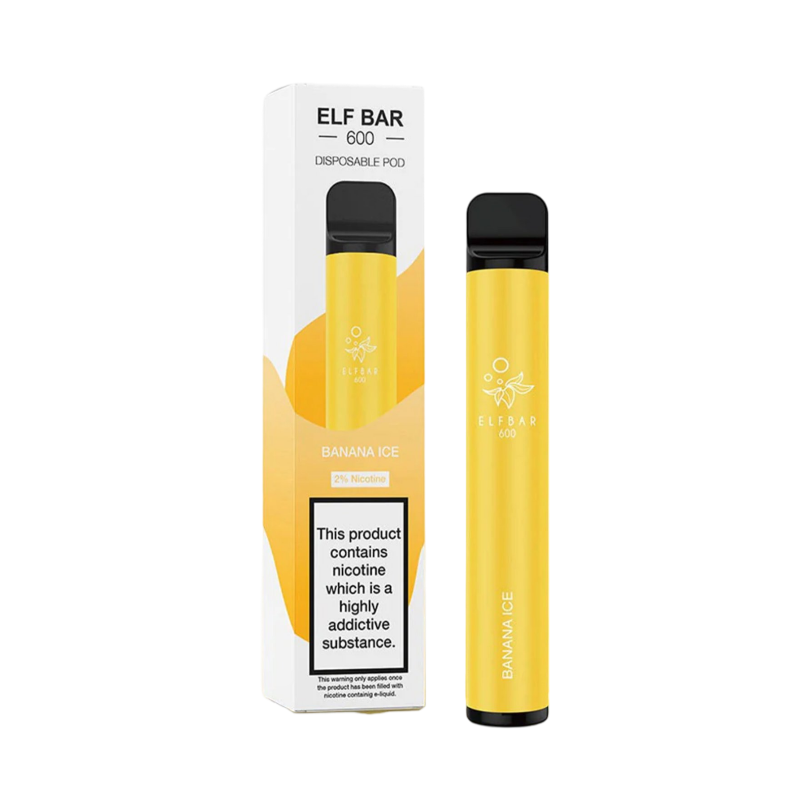 ELF BAR 600 BANANA ICE FLAVOUR DISPOSABLE VAPE