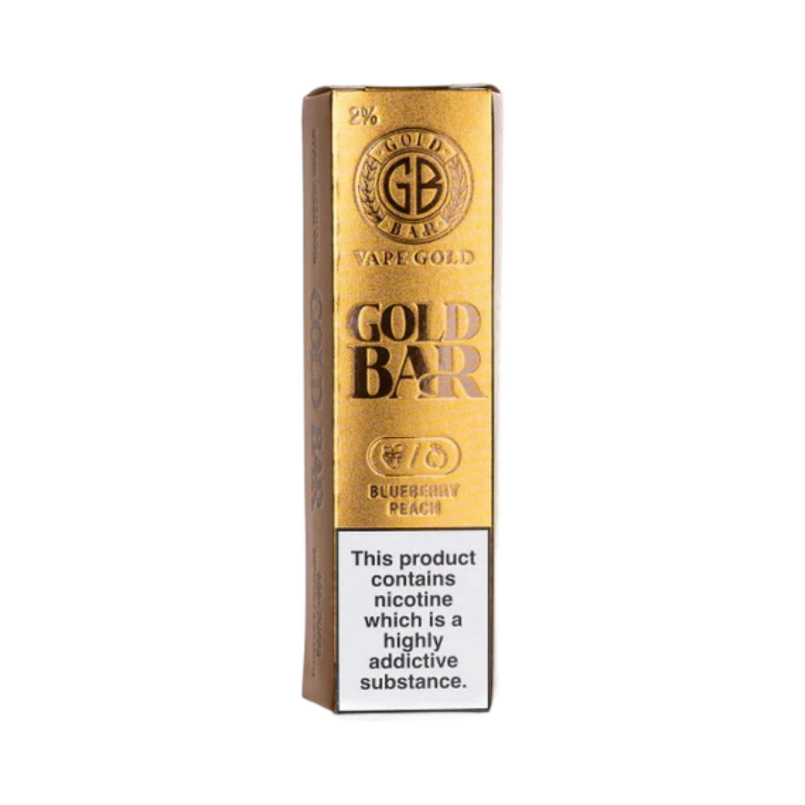 GOLD BAR BLUEBERRY PEACH DISPOSABLE VAPE