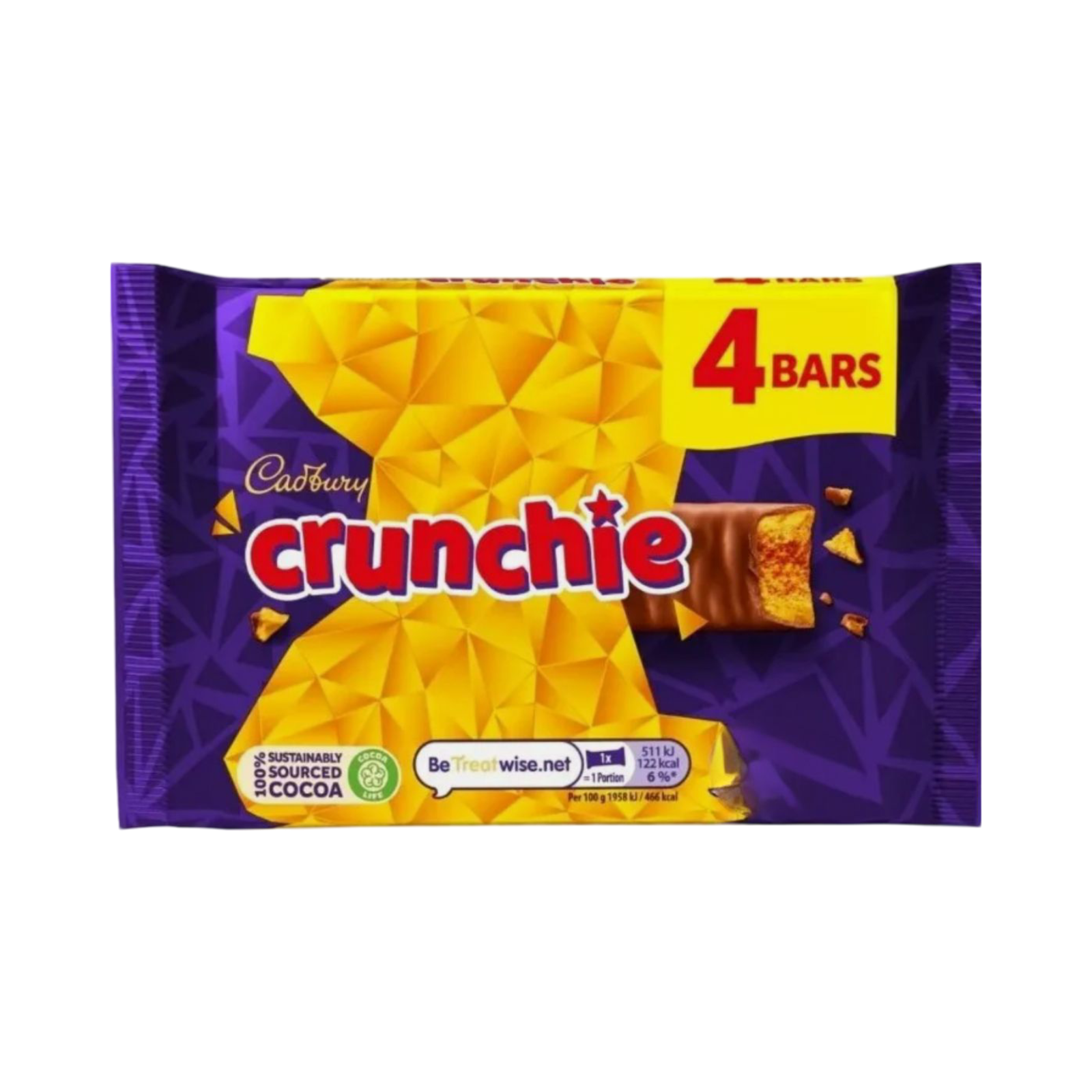 CADBURY CRUNCHIE CHOCOLATE 4 BARS 104.4g