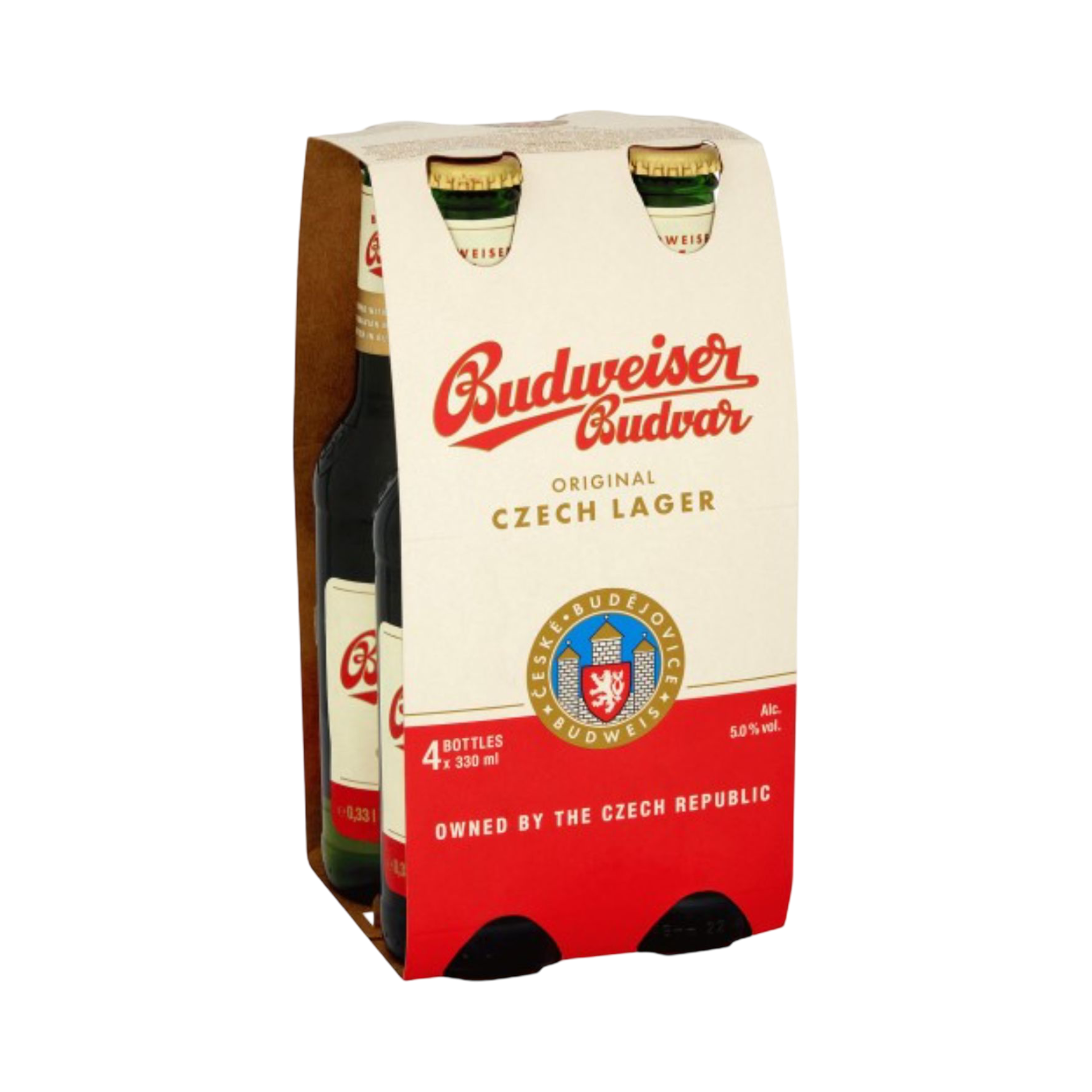 BUDWEISER BUDVAR 4x330ml BOTTLES