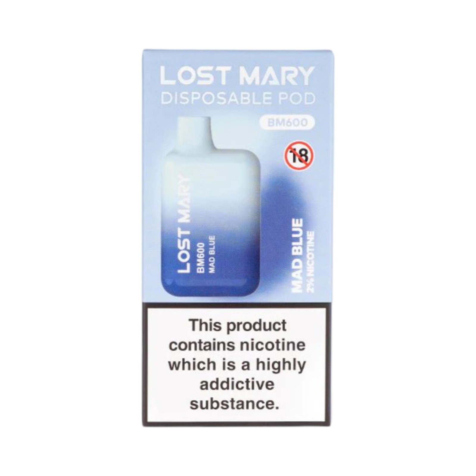 LOST MARY BM600 MAD BLUE DISPOSABLE VAPE