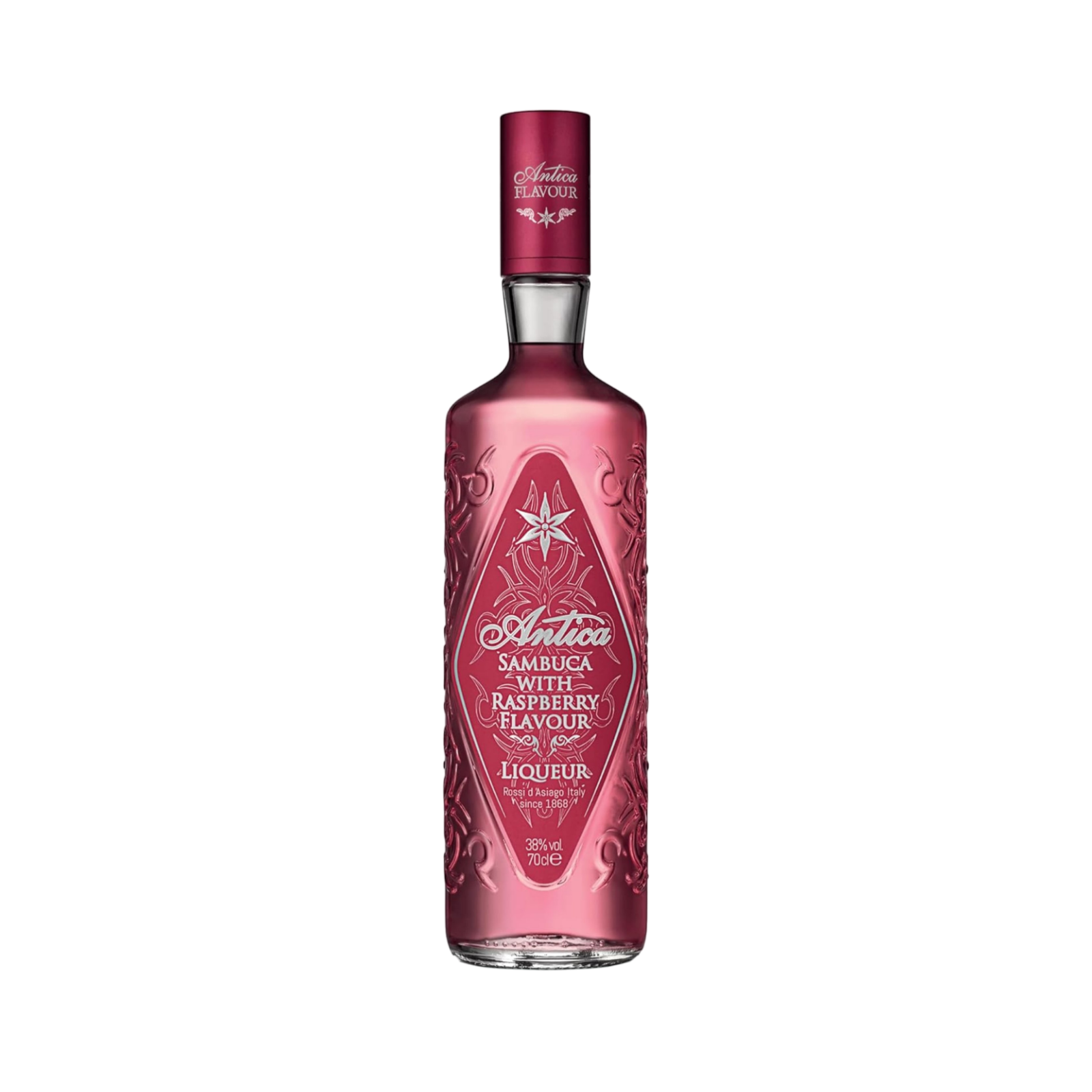 ANTICA SAMBUCA WITH RASPBERRY FLAVOUR LIQUEUR 70cl BOTTLE