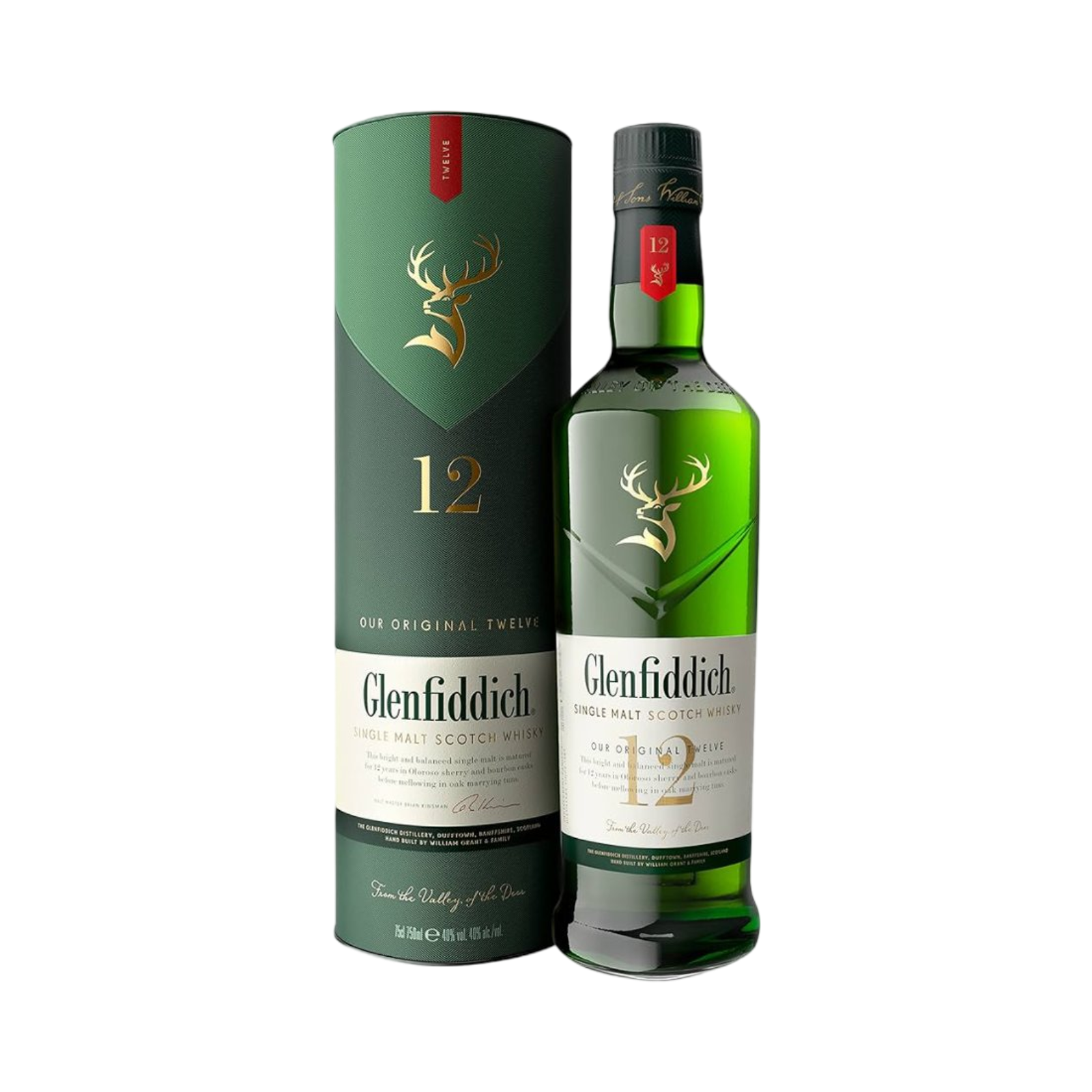 GLENFIDDICH SINGLE MALT SCOTCH WHISKY 12 YEARS OLD 70cl BOTTLE