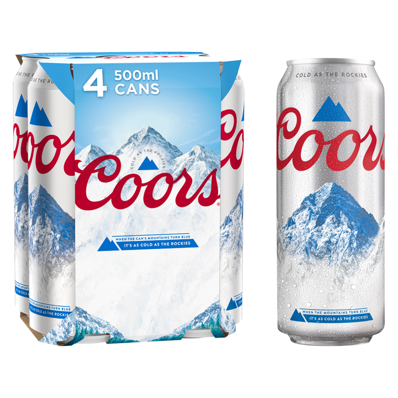 COORS LIGHT 4x500ml CANS