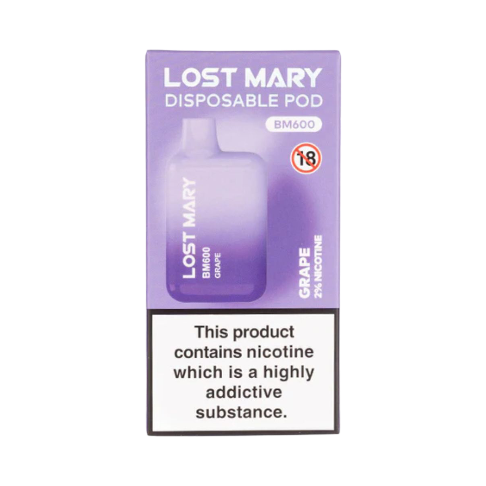 LOST MARY BM600 GRAPE  DISPOSABLE VAPE