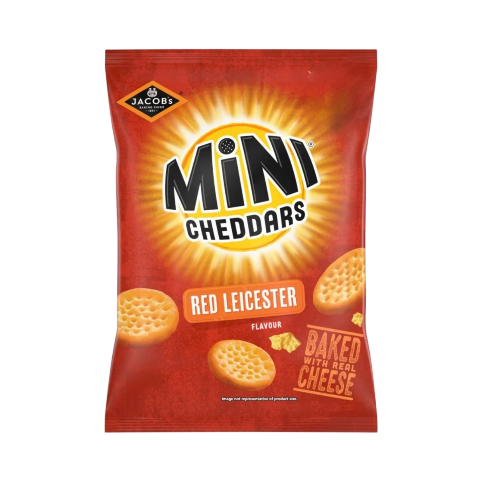 JACOB'S MINI CHEDDARS RED LEICESTER 90g PACKED