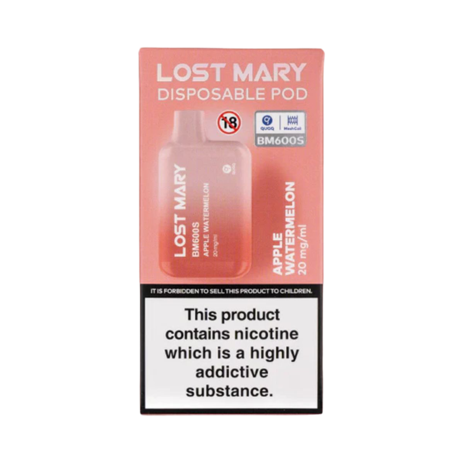 LOST MARY BM600 RED APPLE  ICE DISPOSABLE VAPE