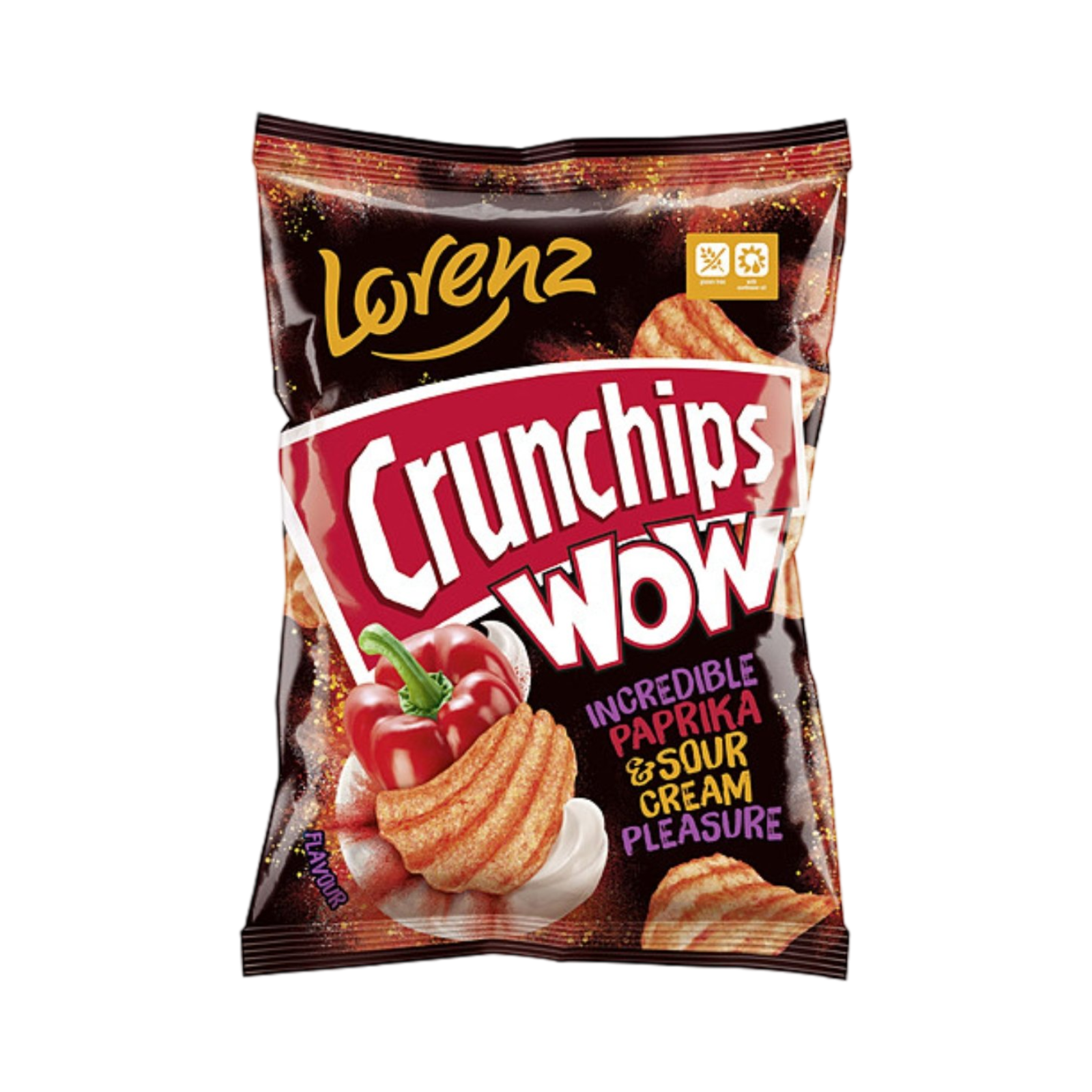 LORENZ CRUNCHIPS WOW PAPRIKA & SOUR CREAM 80g PACKET