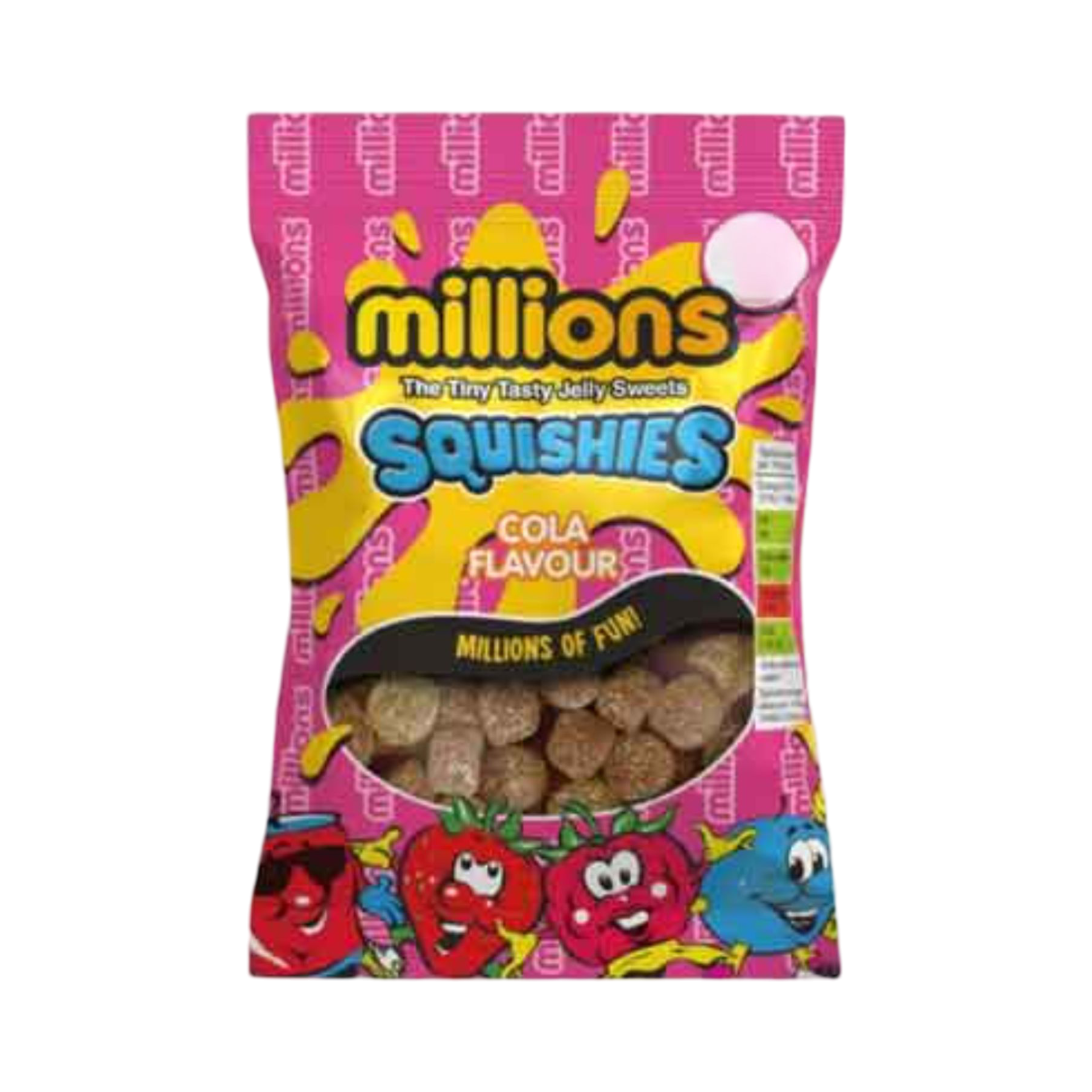 MILLIONS SQUISHIES COLA FLAVOUR JELLY SWEET 120g