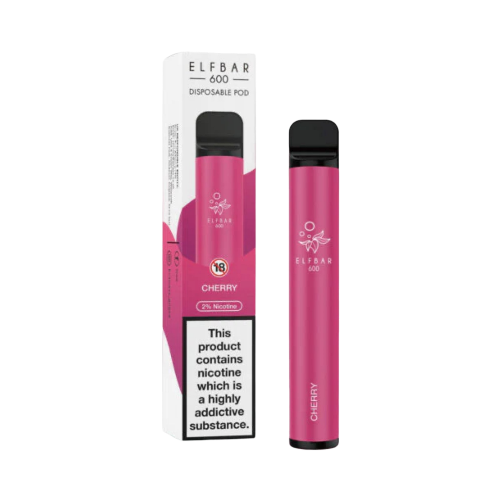 ELF BAR 600 CHERRY FLAVOUR DISPOSABLE VAPE