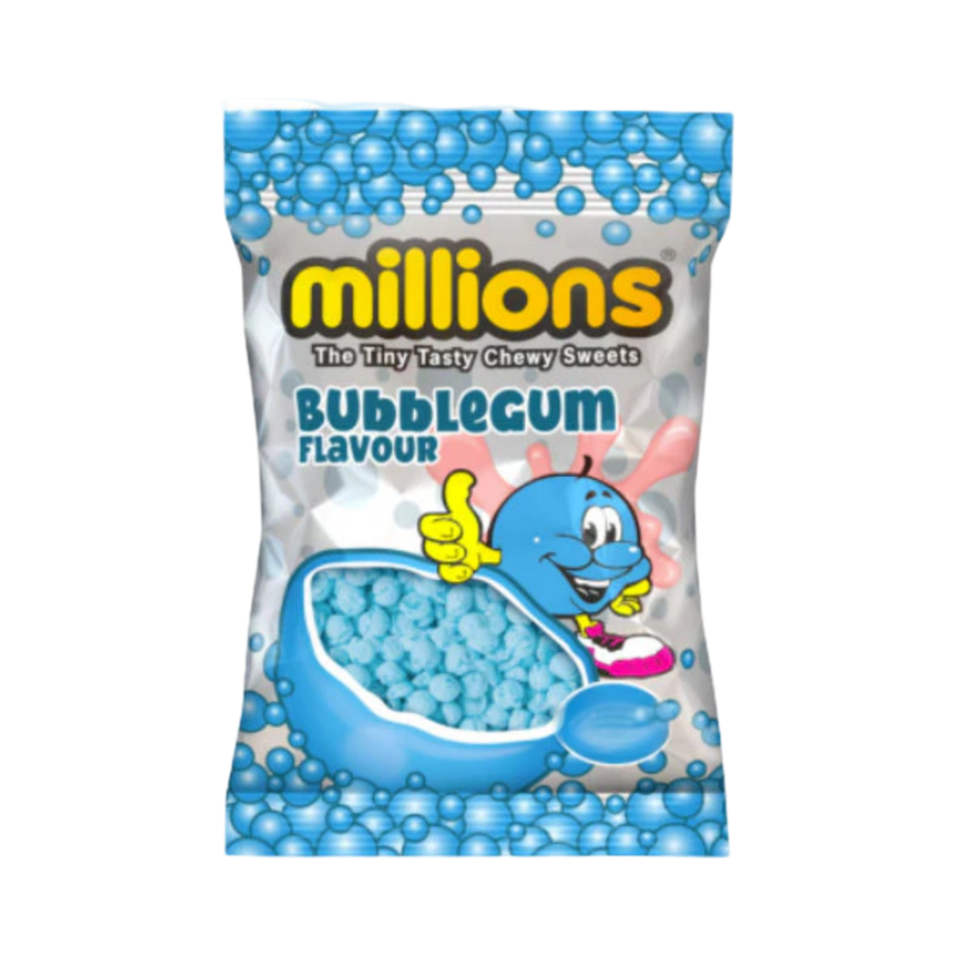 MILLIONS BUBBLEGUM FLAVOUR CHEWY SWEETS 110g