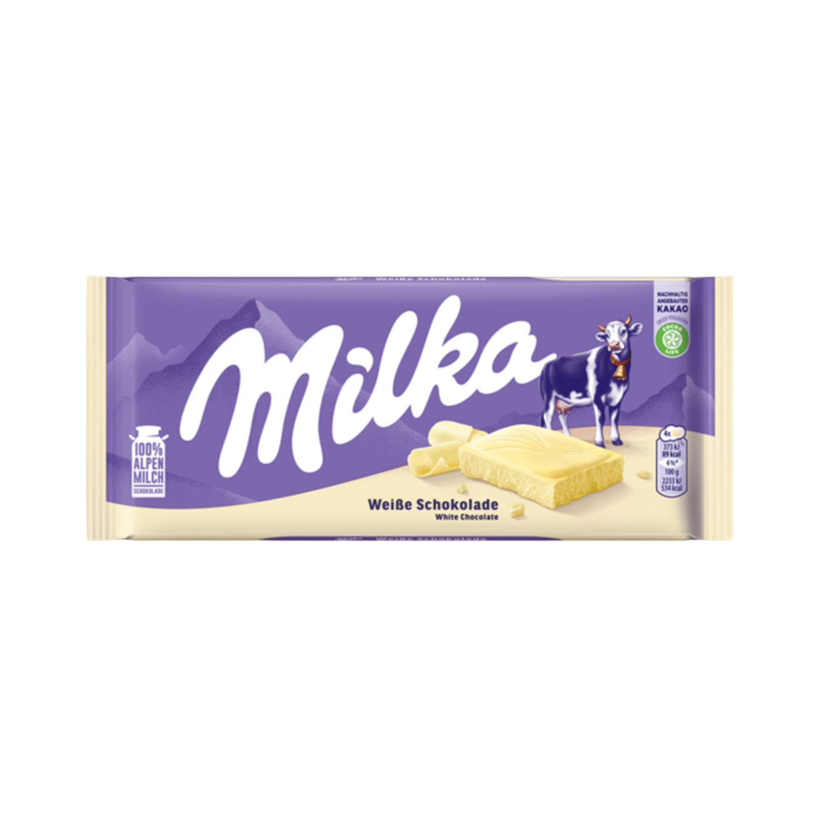 MILKA WHITE CHOCOLATE BAR 100g