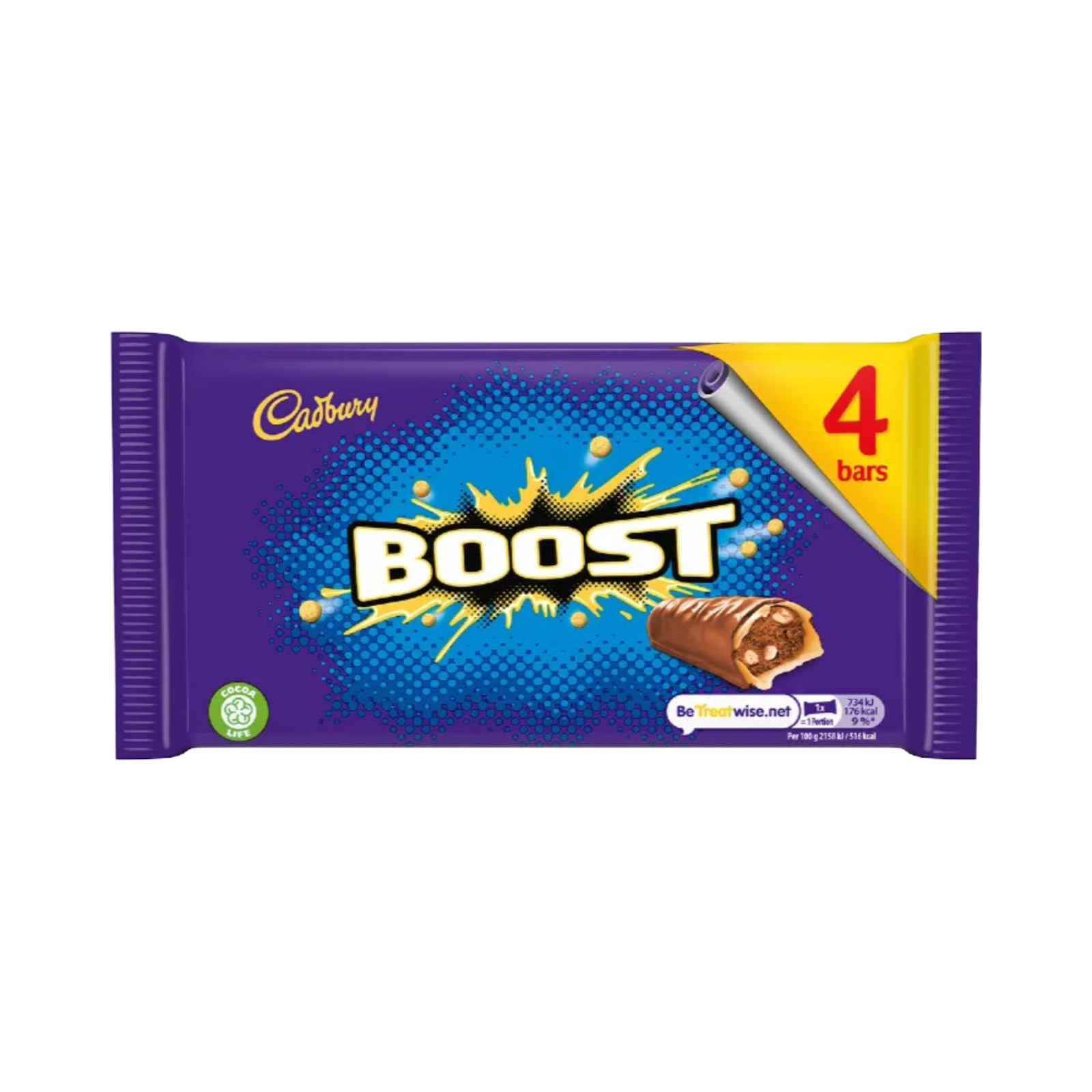 CADBURY BOOST CHOCOLATE MULTI PACK 4 x 31.5g (126g)