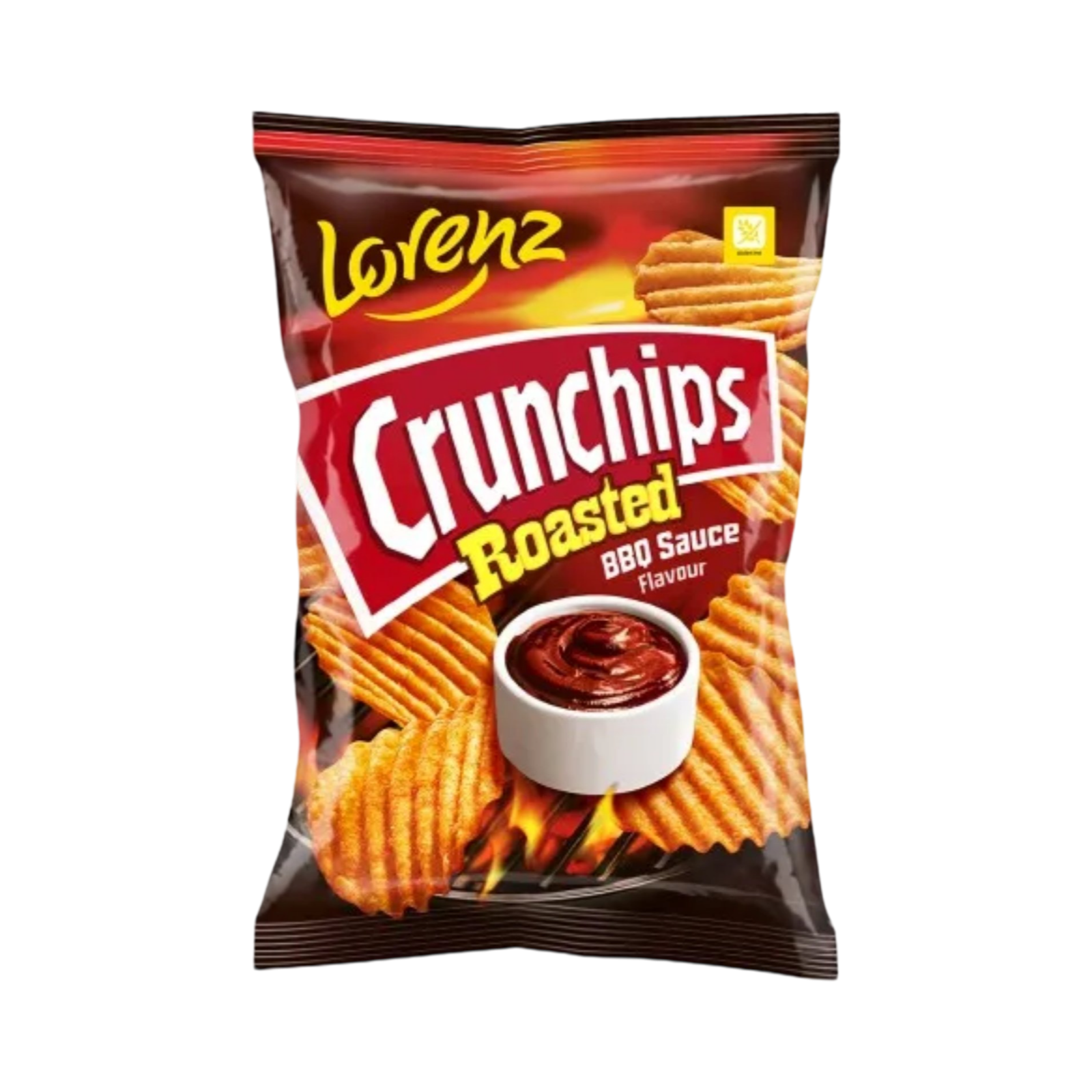 LORENZ CRUNCHIPS X-CUT ROASTED BBQ SAUCE FLAVOUR 120g PACKET