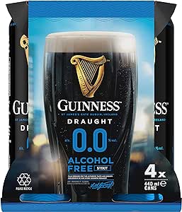 GUINNESS DRAUGHT ALCOHOL FREE 4x440ml CANS 0%