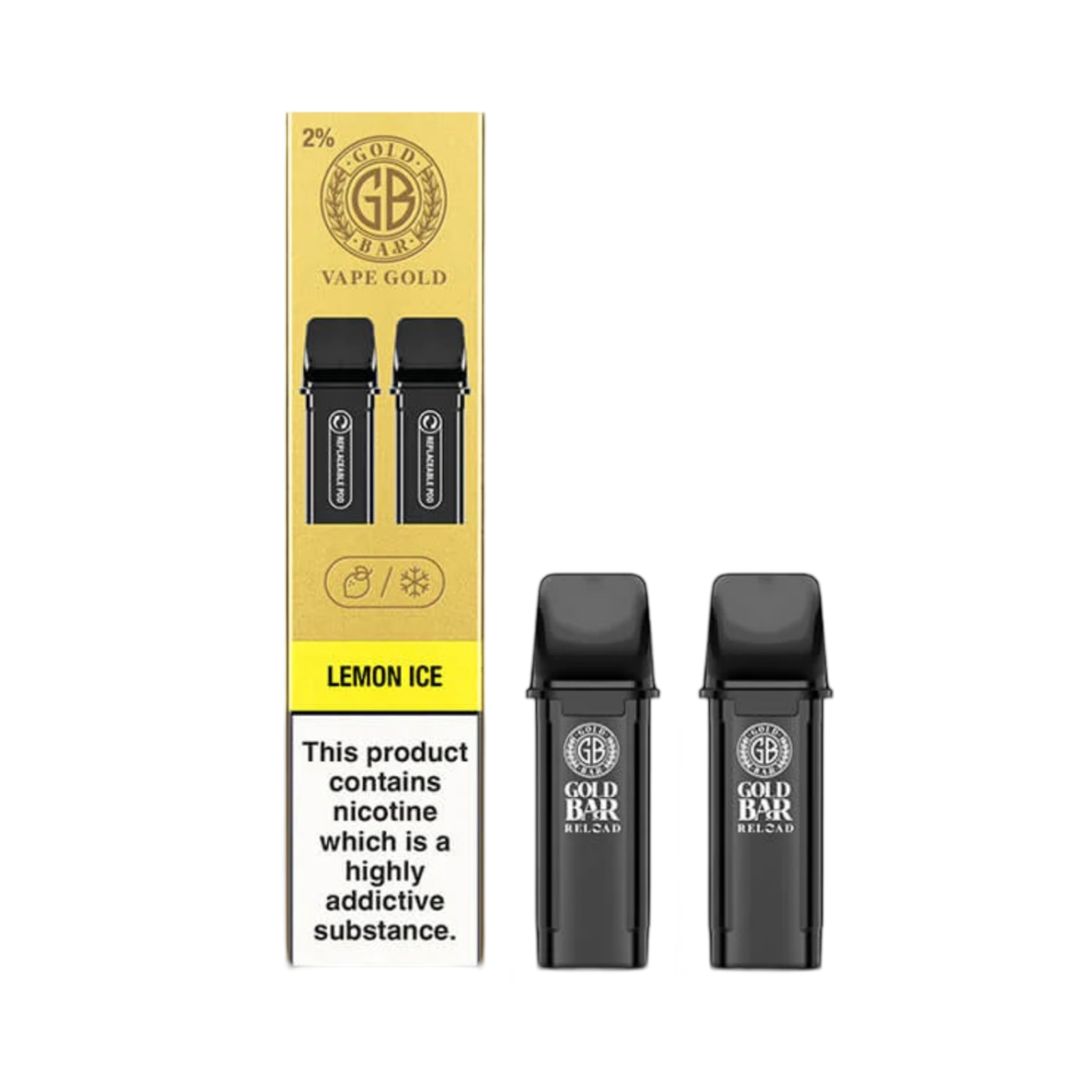 GOLD BAR RELOAD LEMON ICE FLAVOUR PODS