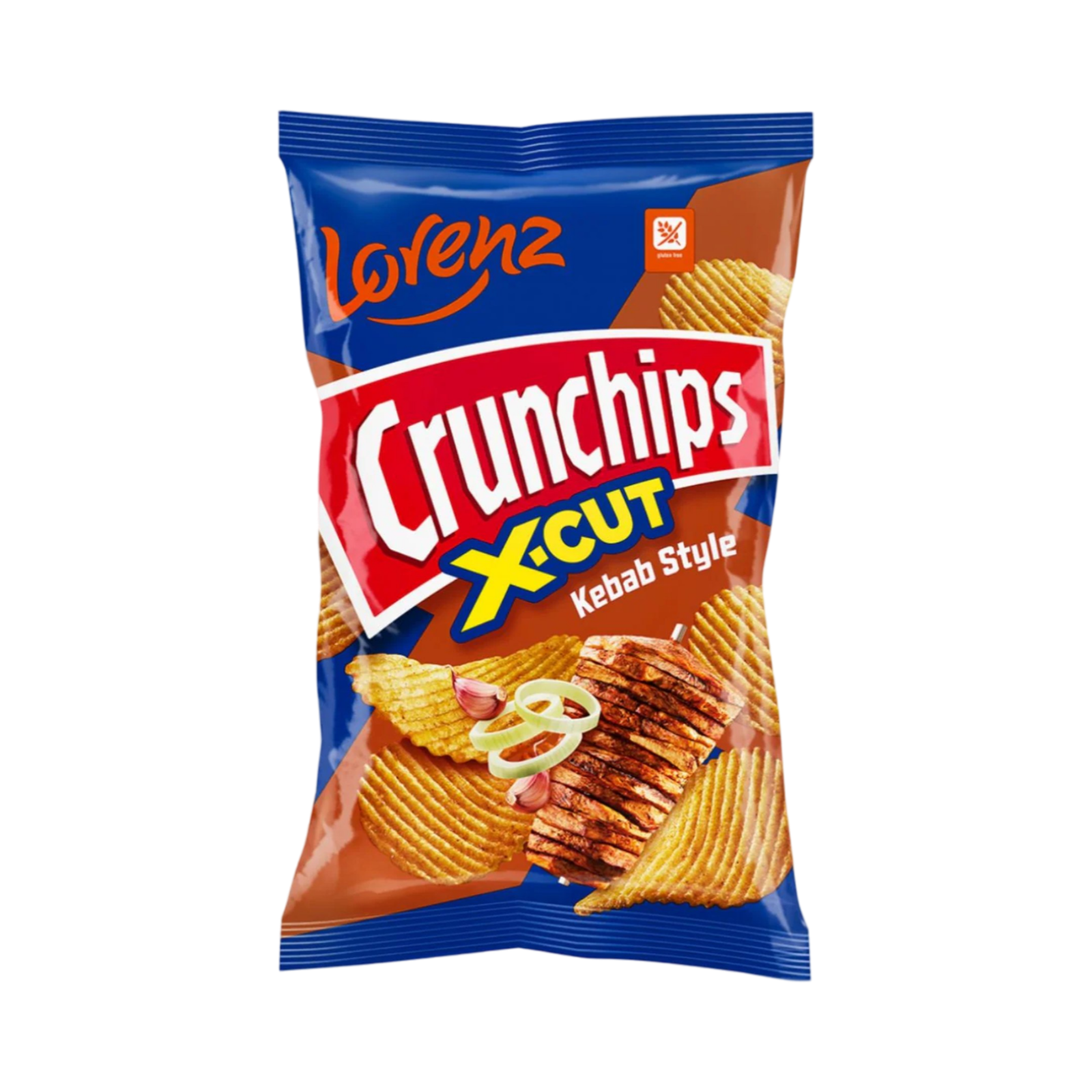 LORENZ CRUNCHIPS X-CUT KEBAB STYLE 130g PACKET