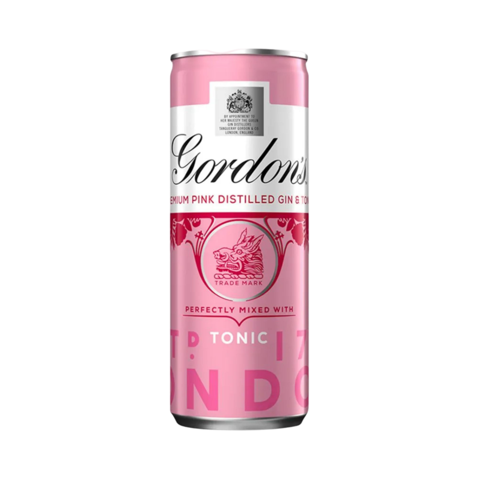 GORDON'S PINK GIN & TONIC WATER PREMIX 250ml CAN