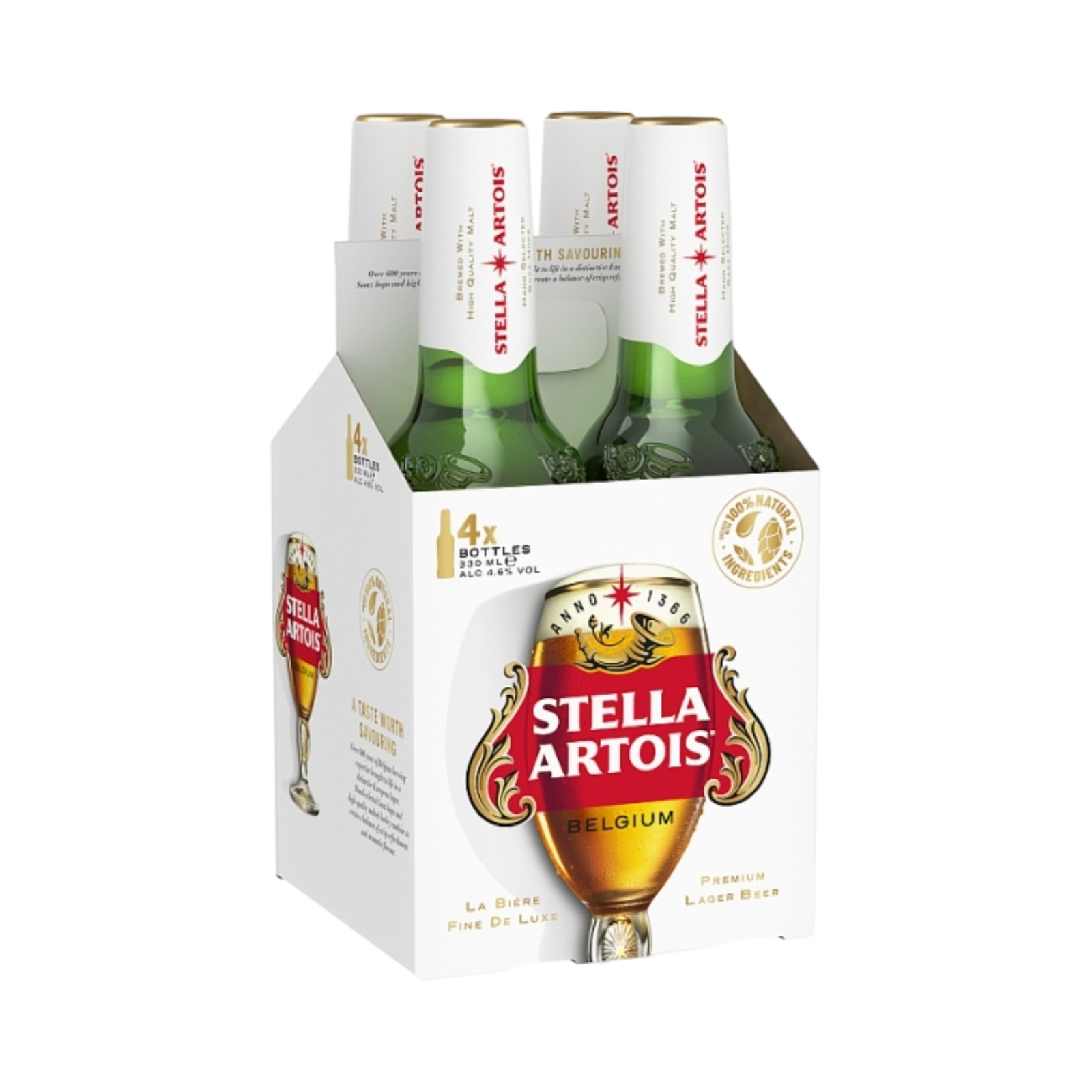 STELLA ARTOIS 4x330ml BOTTLES