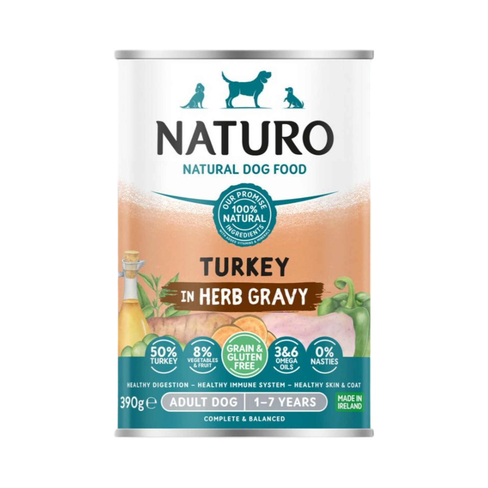 NATURO TURKEY IN HERB GRVY  390g