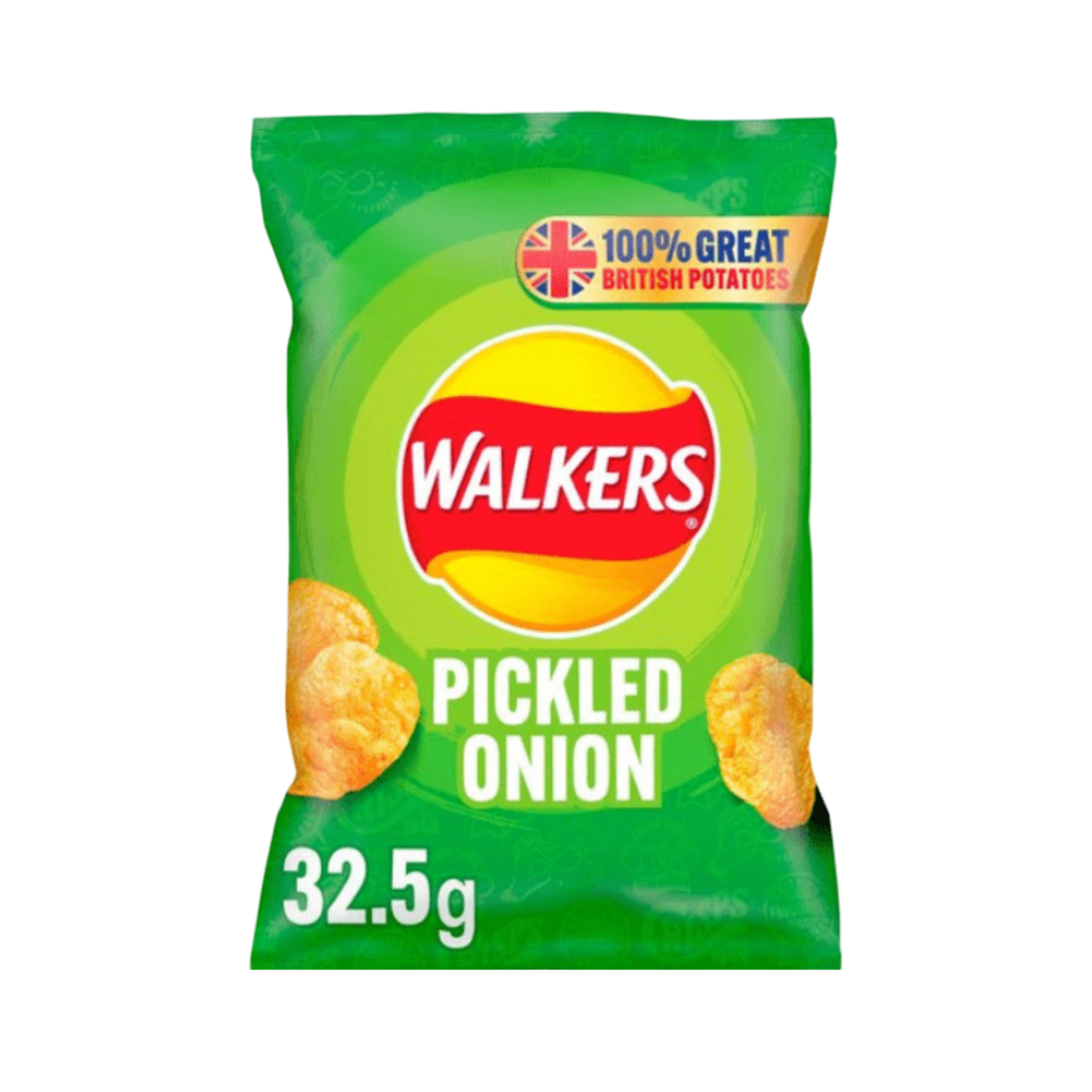 WALKERS PICKLED ONION CRISPS 32.5g