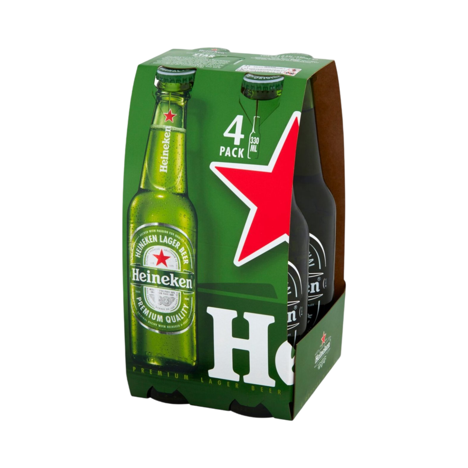 HEINEKEN PREMIUM LAGER 4x330ml BOTTLE