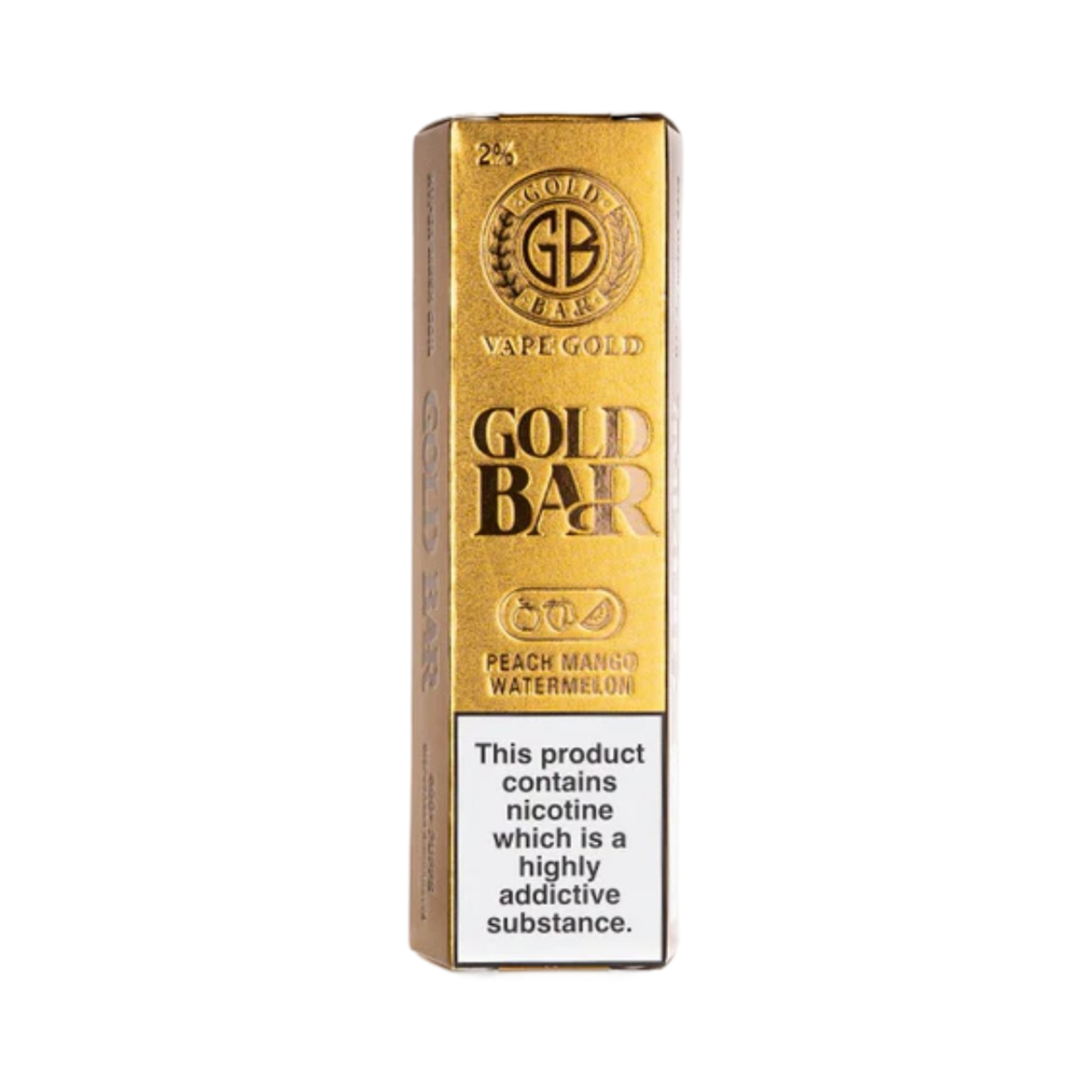 GOLD BAR PEACH MANGO WATERMELON  DISPOSABLE VAPE