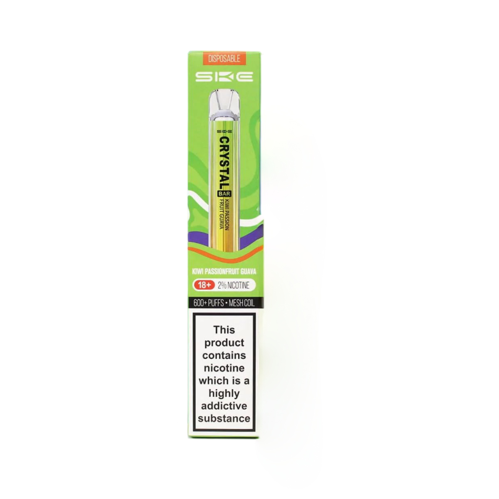 CRYSTAL BAR KIWI PASSION FRUIT GUAVA DISPOSABLE VAPE