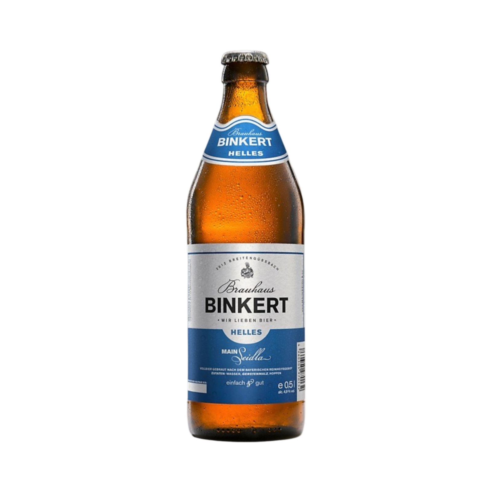 BINKERT HELLES MAIN SEIDLA LAGER 500ml BOTTLE